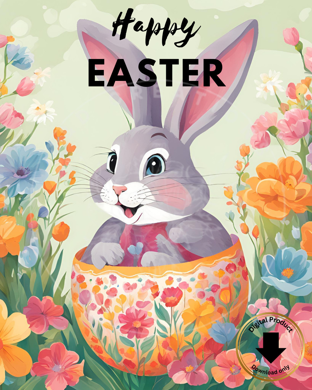 Digital Easter Greeting Card Printable