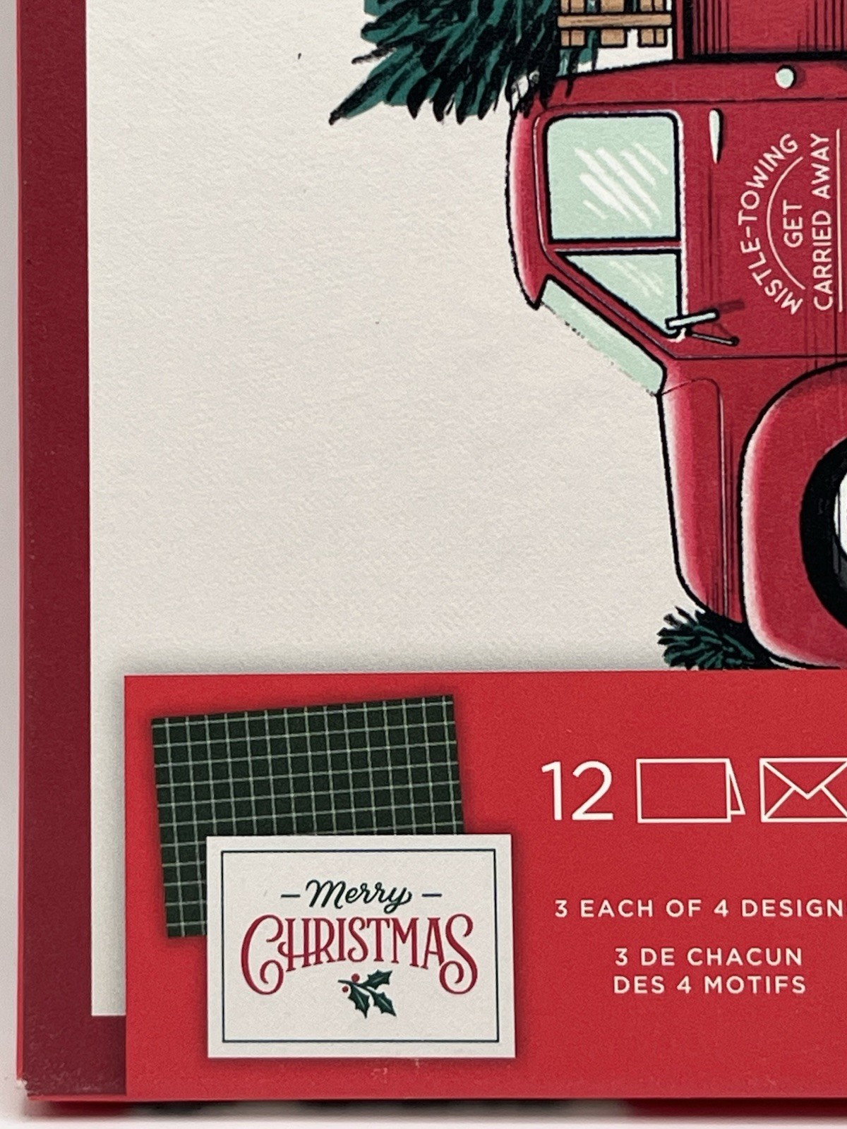 Hallmark 12 Pack Christmas Cards Blank – 4 Designs Red Truck/Thanks/Pattern NEW