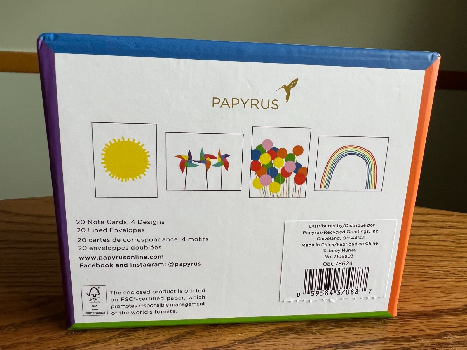 NEW Papyrus Blank Cards, Little Box of Happy All Occasion Cards 20 Count