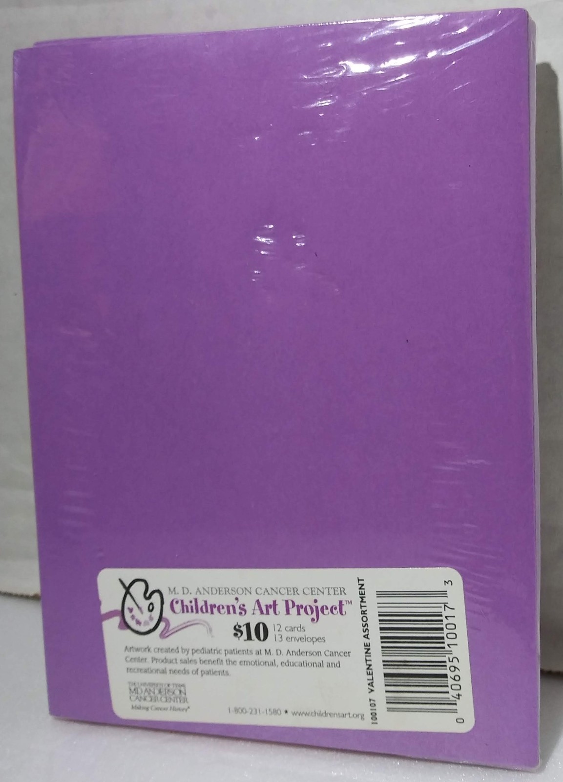 M D Anderson Cancer Center Children’s Art Project 12 Valentine Cards & Envelopes