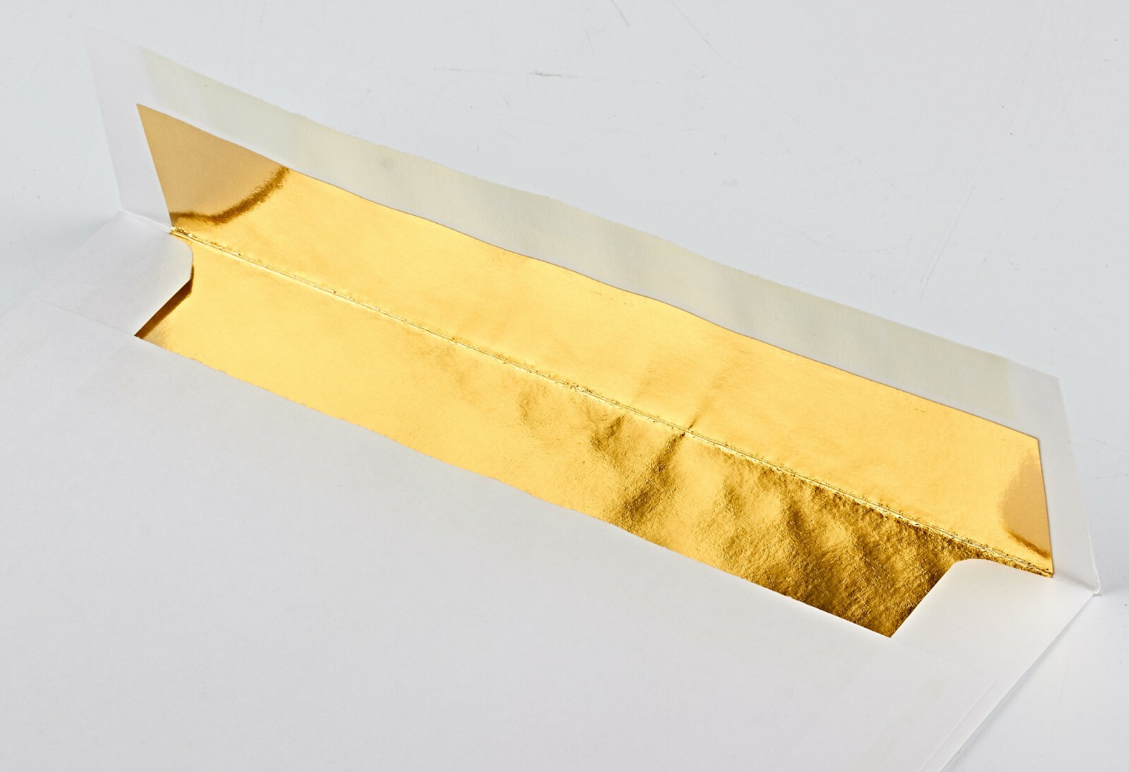 190 Gummed Gold Foil Lined White Envelopes Invitations Weddings 7-7/8″ x 5-1/2