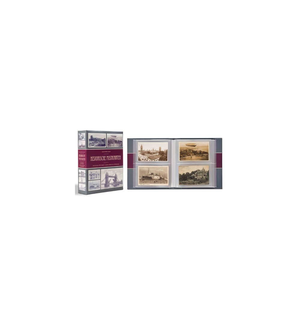 1 PC 200 Postcard Album 50 Clear Sheets 9.25×7.56×2.17 Inch Storage Holder