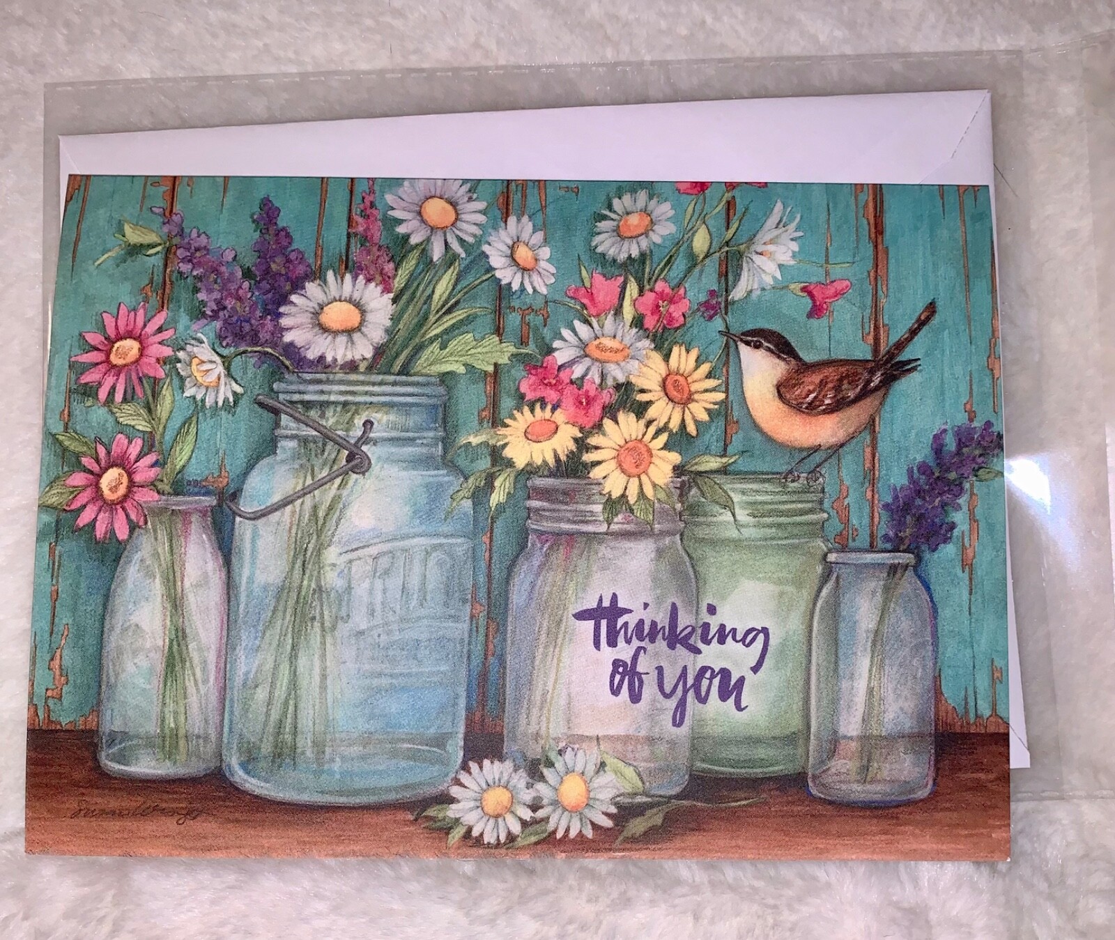 Thinking of You Encouragement Card Beautiful Scene by artist Susan Winget