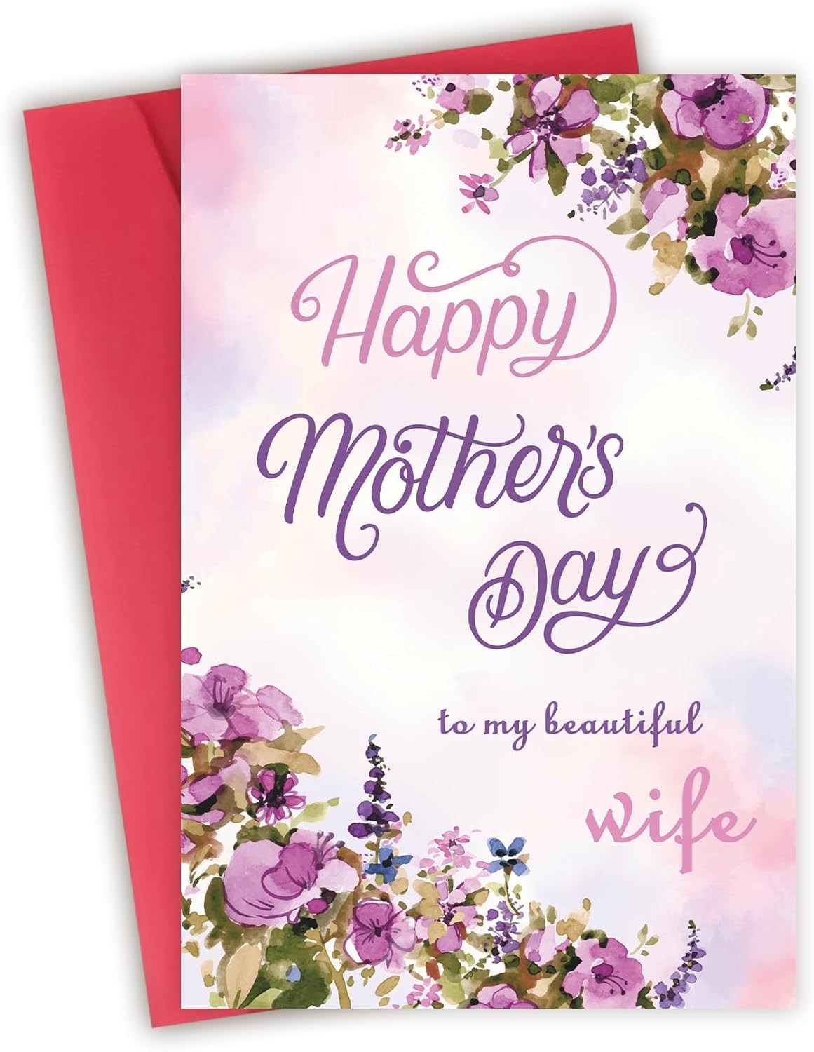 Happy Mother’s Day Card for Wife, Romantic Mothers Day Gift Idea from Husband,