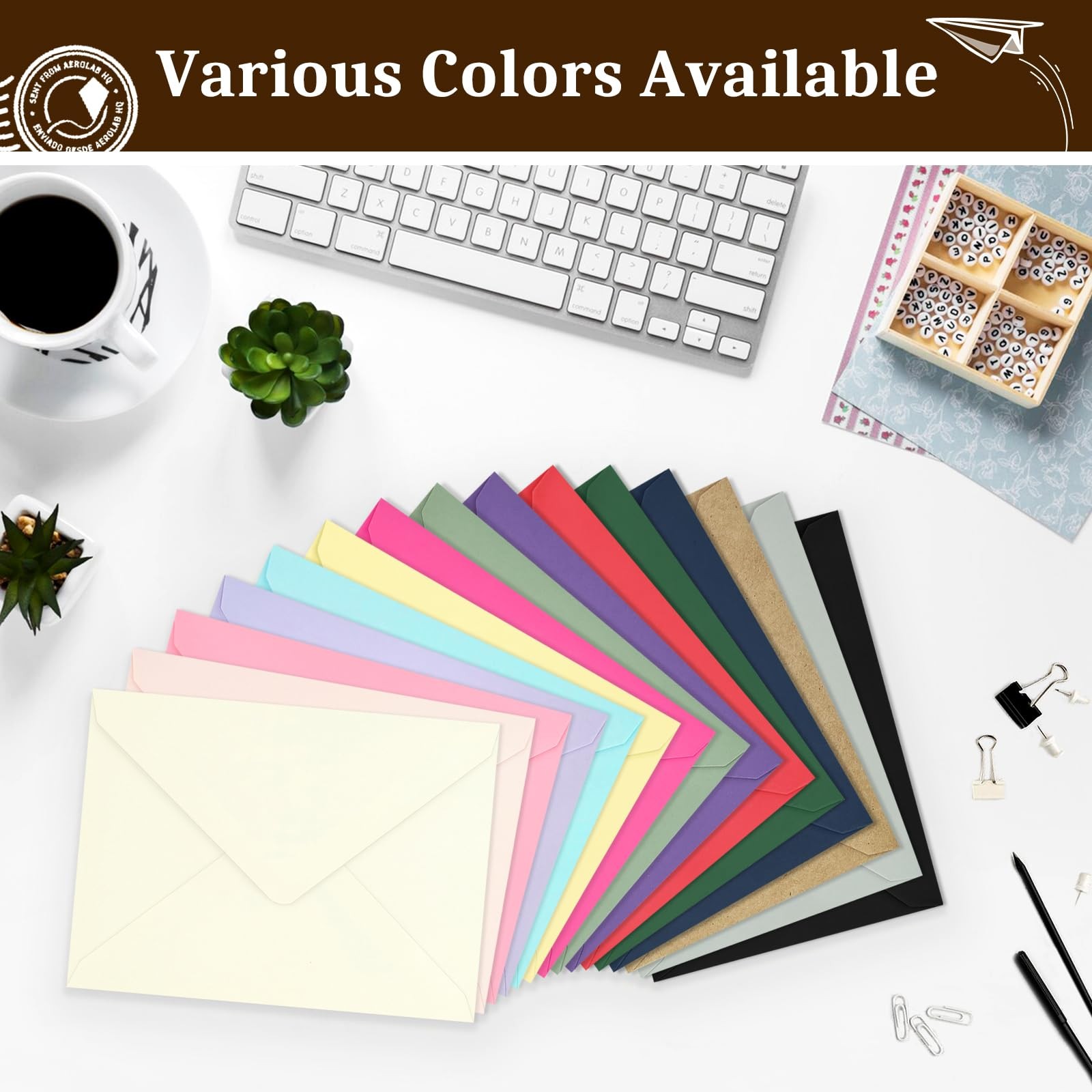 LIKAJON 100 Pack Christmas A7 Envelopes, Red and Dark Green Greeting Card Envelo