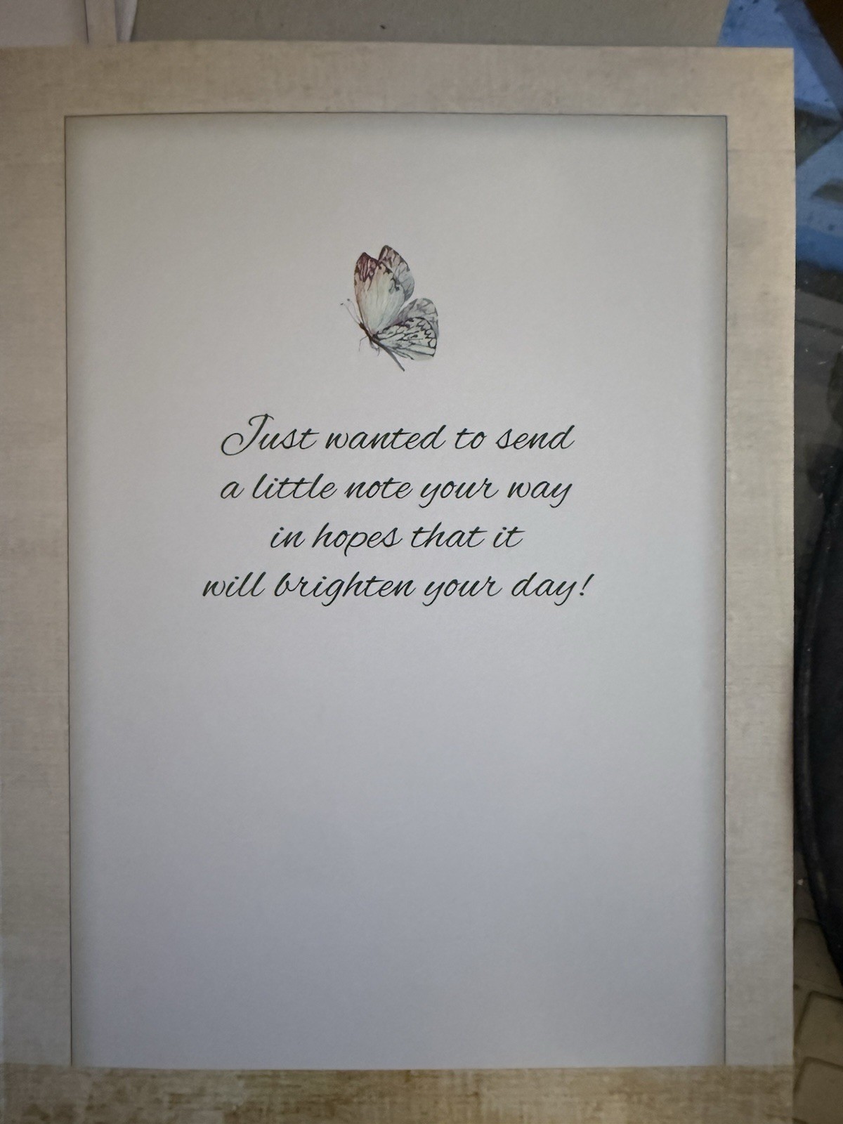 “Thinking of you” – Pretty flower bouquet – Approx 5.5″ X 7.5″ – Friendship Card