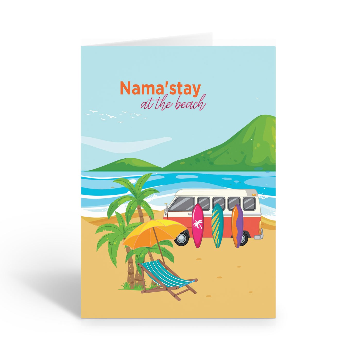 Paradise Beach Blank Note Cards, 10 cards w/Envelopes – Size 4.25″ x 5.5″
