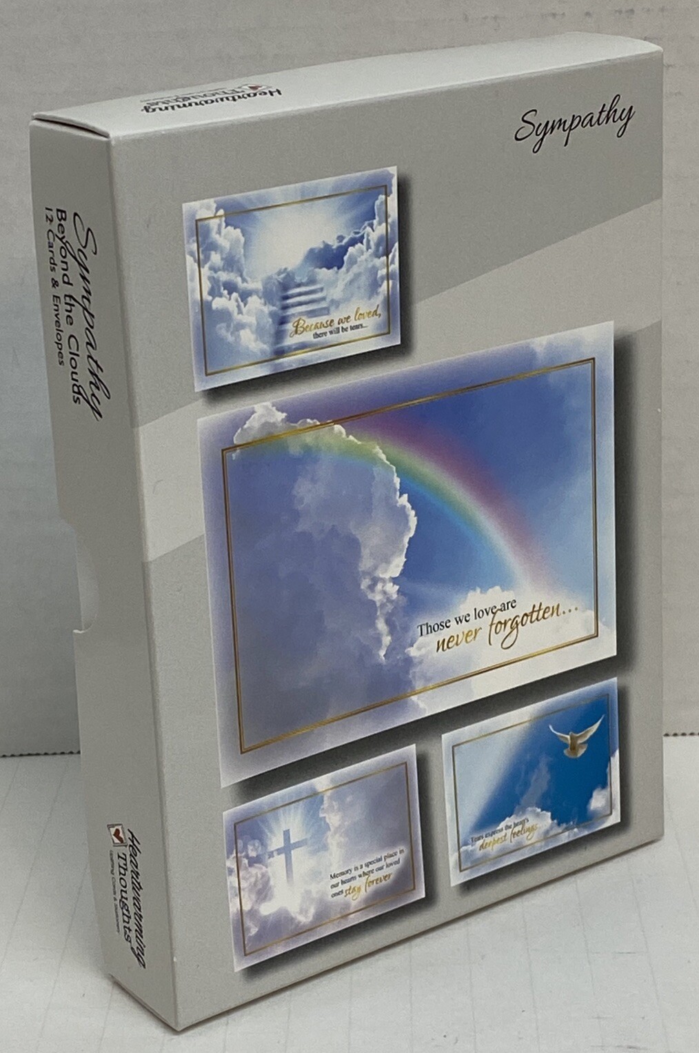 BOX 12 Christian SYMPATHY Greeting Cards; Bible Scripture & Inspirational Verse