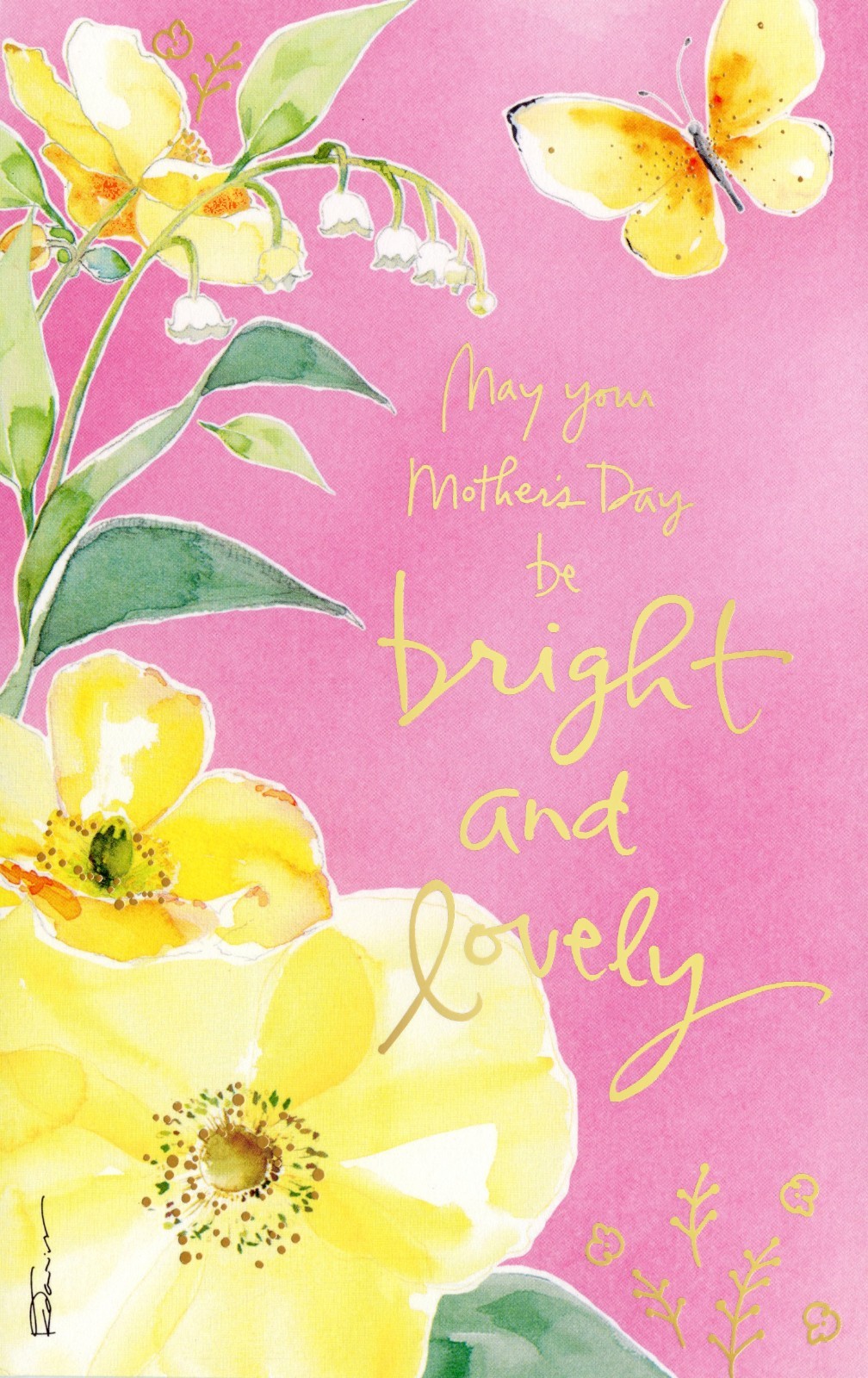 Bright & Lovely MOTHER’S DAY Card, Kathy Davis Flowers by American Greetings +✉