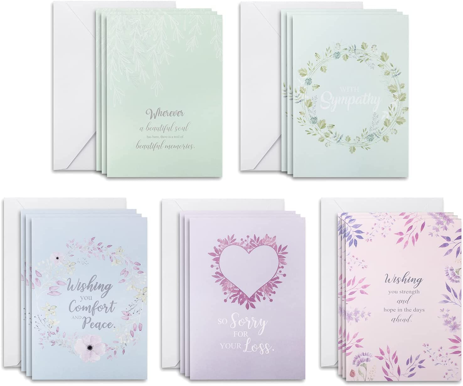 – Sympathy Cards 15 Pcs 7 X 10 Sympathy Cards Assortment Box with Envelopes