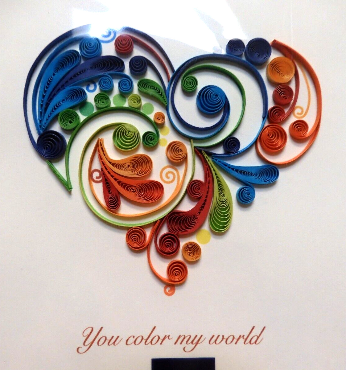 1 Niquea.D Card Quilling Happy Anniversary Quilling Colorful Heart My World