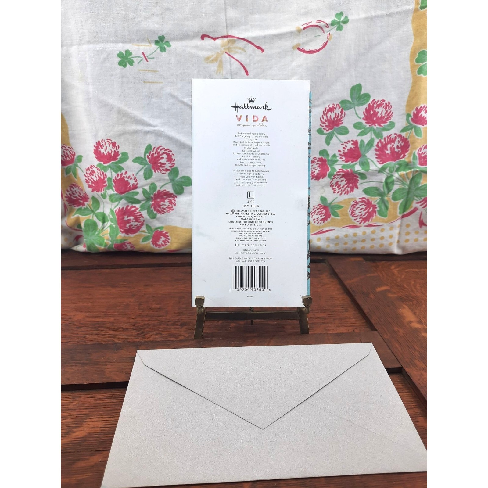 Hallmark Vida Spanish Mother’s Day Beaded Floral Embossed Foil Cut Out New with