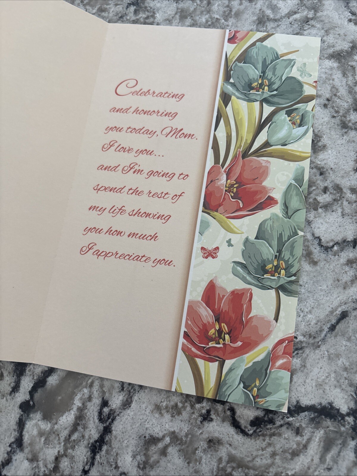 On Mother’s Day – I Appreciate You I Love You 5”x7.75″ Stockwell Greeting Card