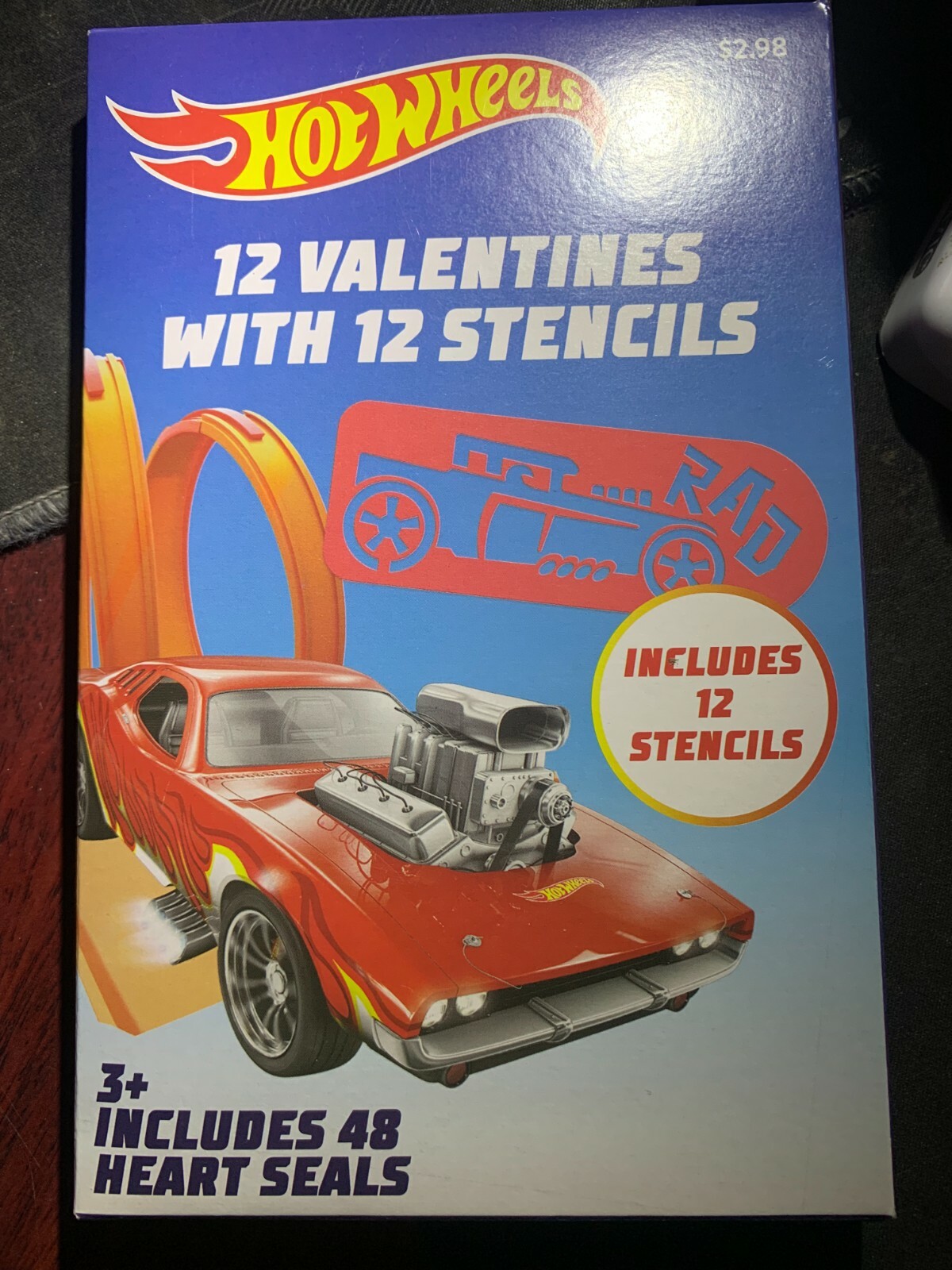 Valentines Day 12 Great Hot Wheels Cards & 12 Cool Stencils 2023 New! Cool!