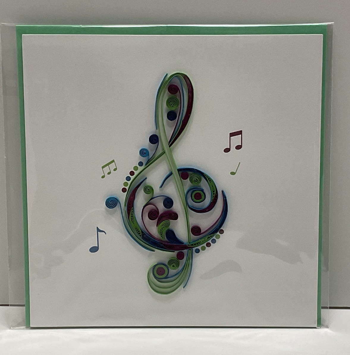 Quillingcard Treble Clef Card *Blank Inside*