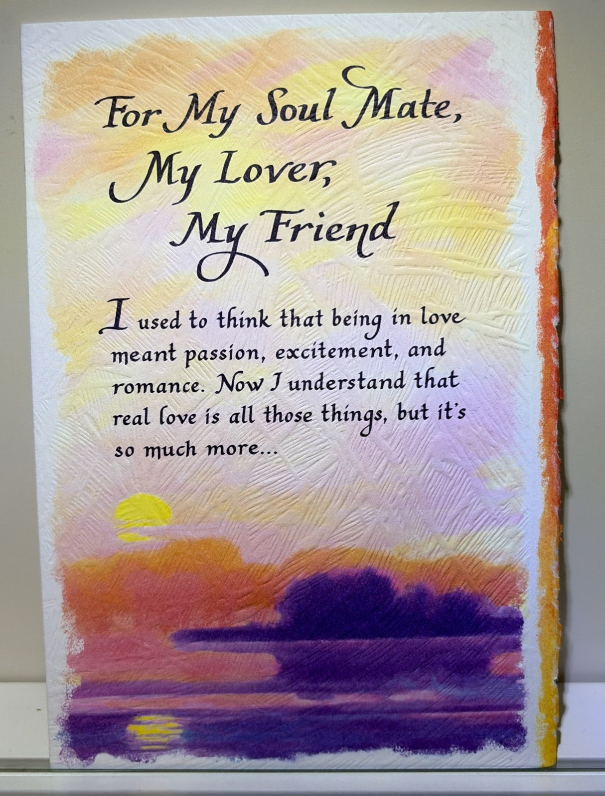 My Soul Mate Love & Romance Blue Mountain Arts Greeting Card 248 FREE SHIPPING