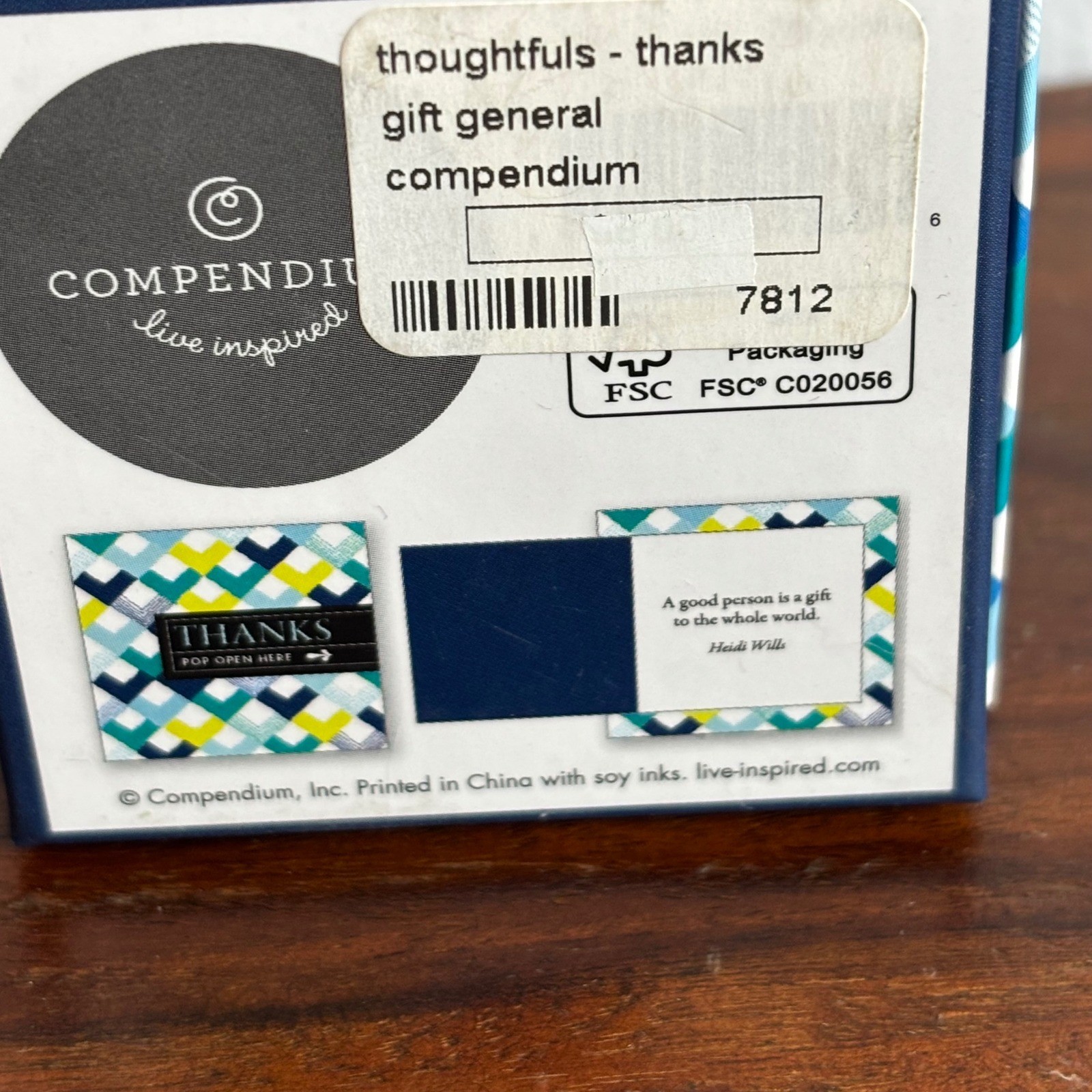 Compendium ThoughtFulls Thanks Pop-Open Cards 30 Count Gratitude Notes New