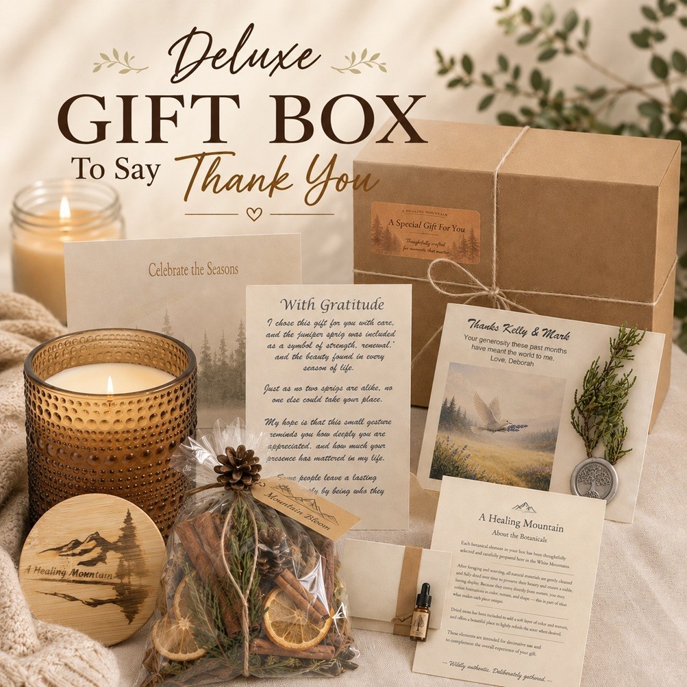 Thank Gift Box — Hand-Poured Candle w/ Personalized keepsake & Botanicals