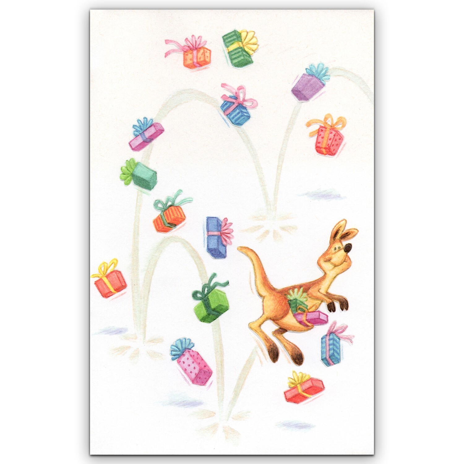Cute BIRTHDAY Card FOR KID, Hoppy Kangaroo Gifts by Gallant Greetings + Envelope