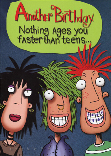 Three Teenagers – Oatmeal Studios Funny Birthday Card by Oatmeal Studios