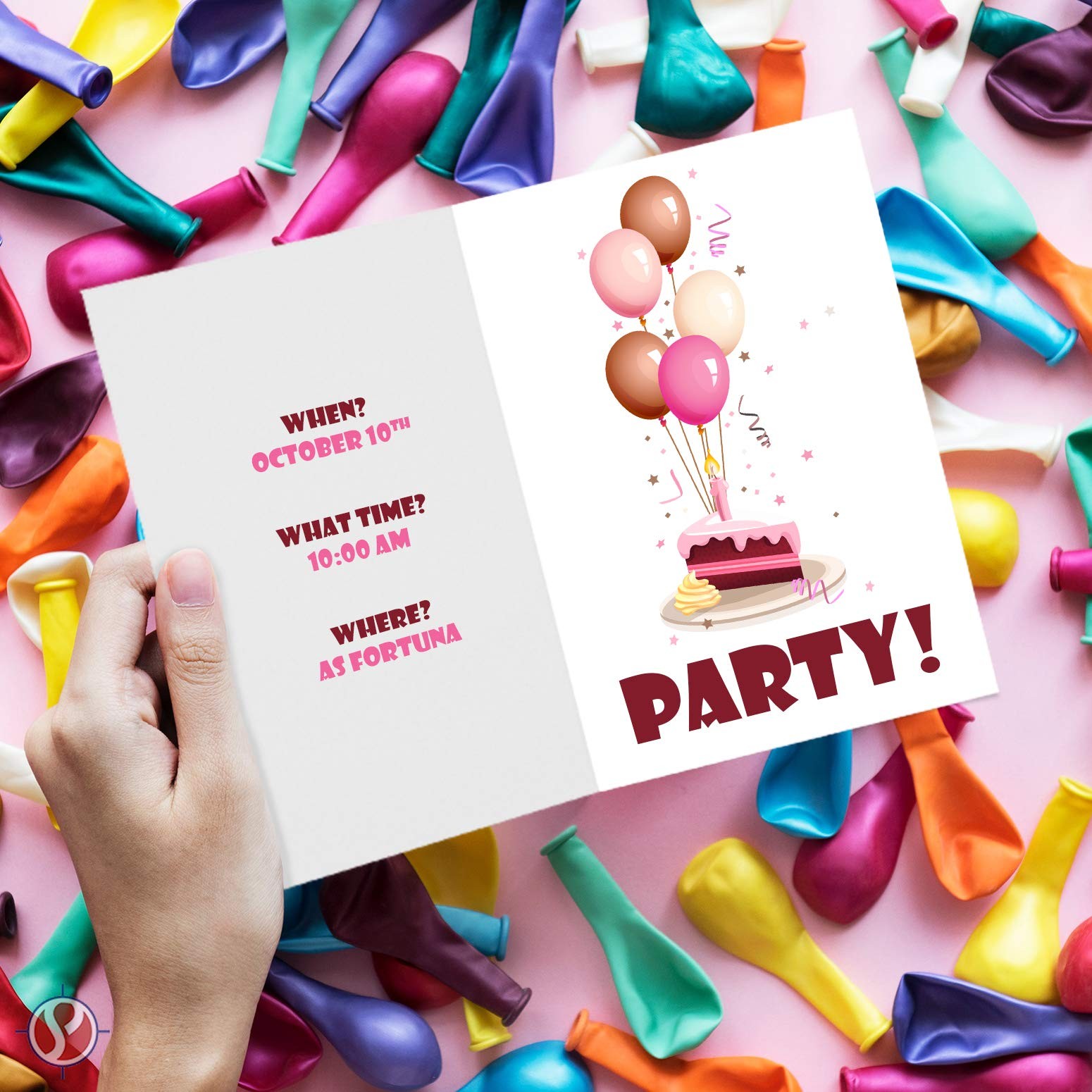 Bright Color Folding Greeting Cards | 5” x 7” Inches When Folded in White