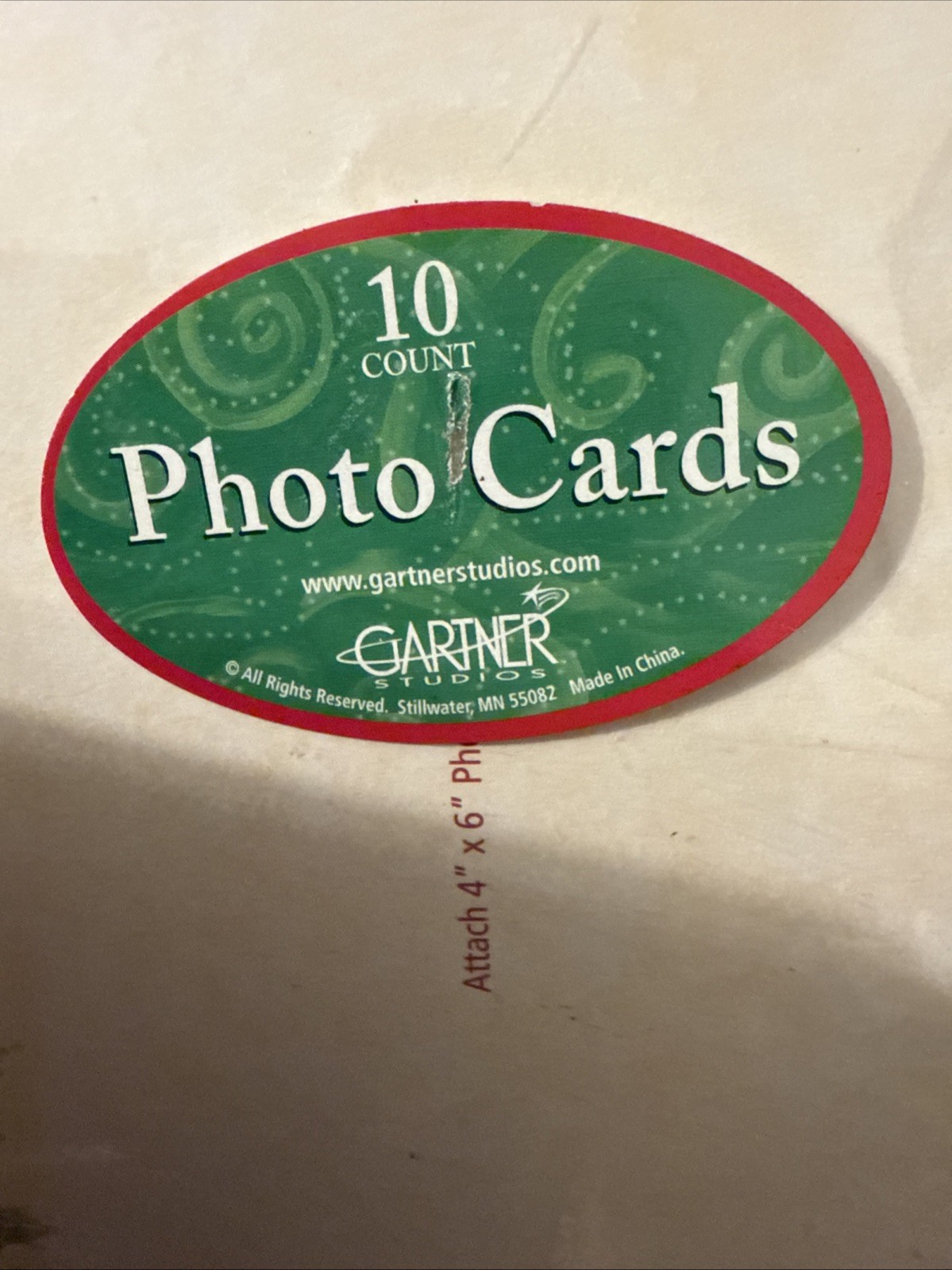 Gartner Studios Festive Holly Border Photo Card 10 Count Happy Holidays
