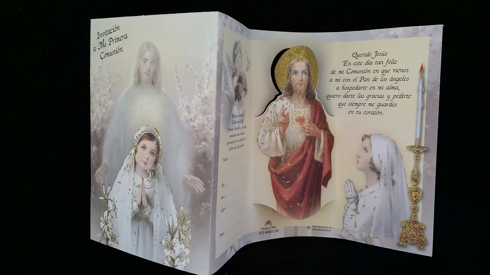 Invitaciones de Primera Comunion(Spanish First Communion Invitations)niña