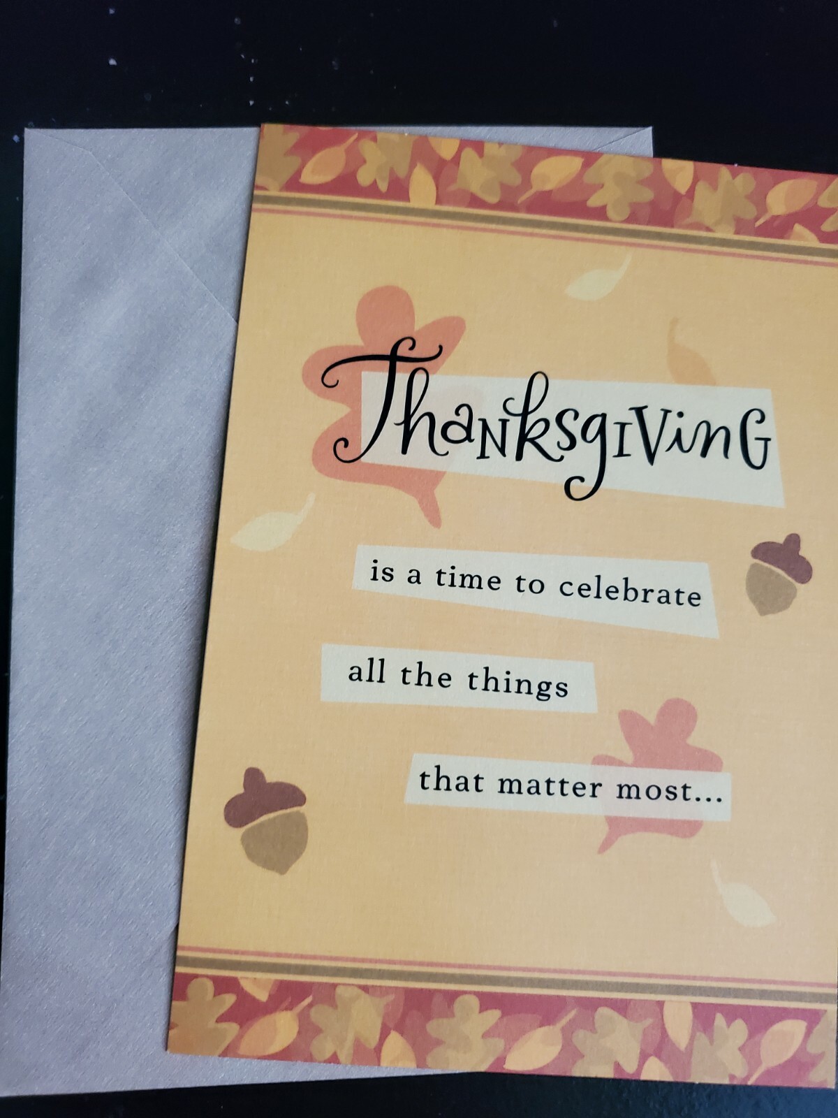Thanksgiving Fall Greeting Card With Envelope #TG1