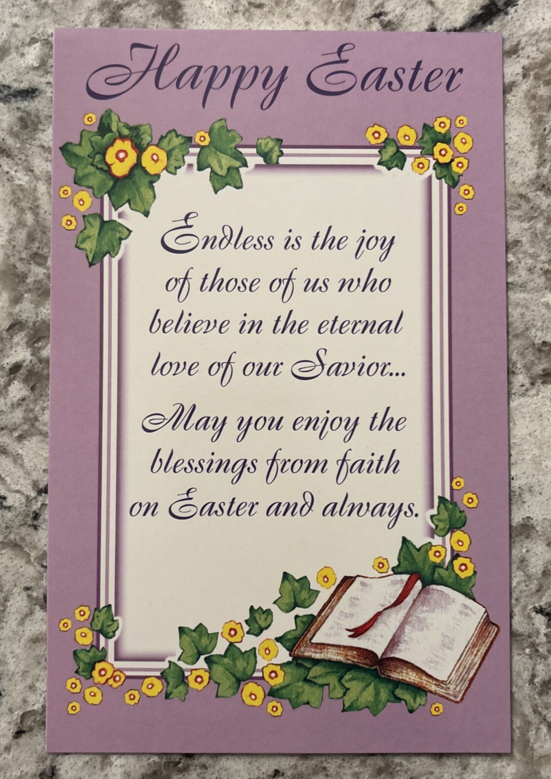 Happy Easter Religious Bible Blessings Faith 5”x7.75″ Stockwell Greeting Card