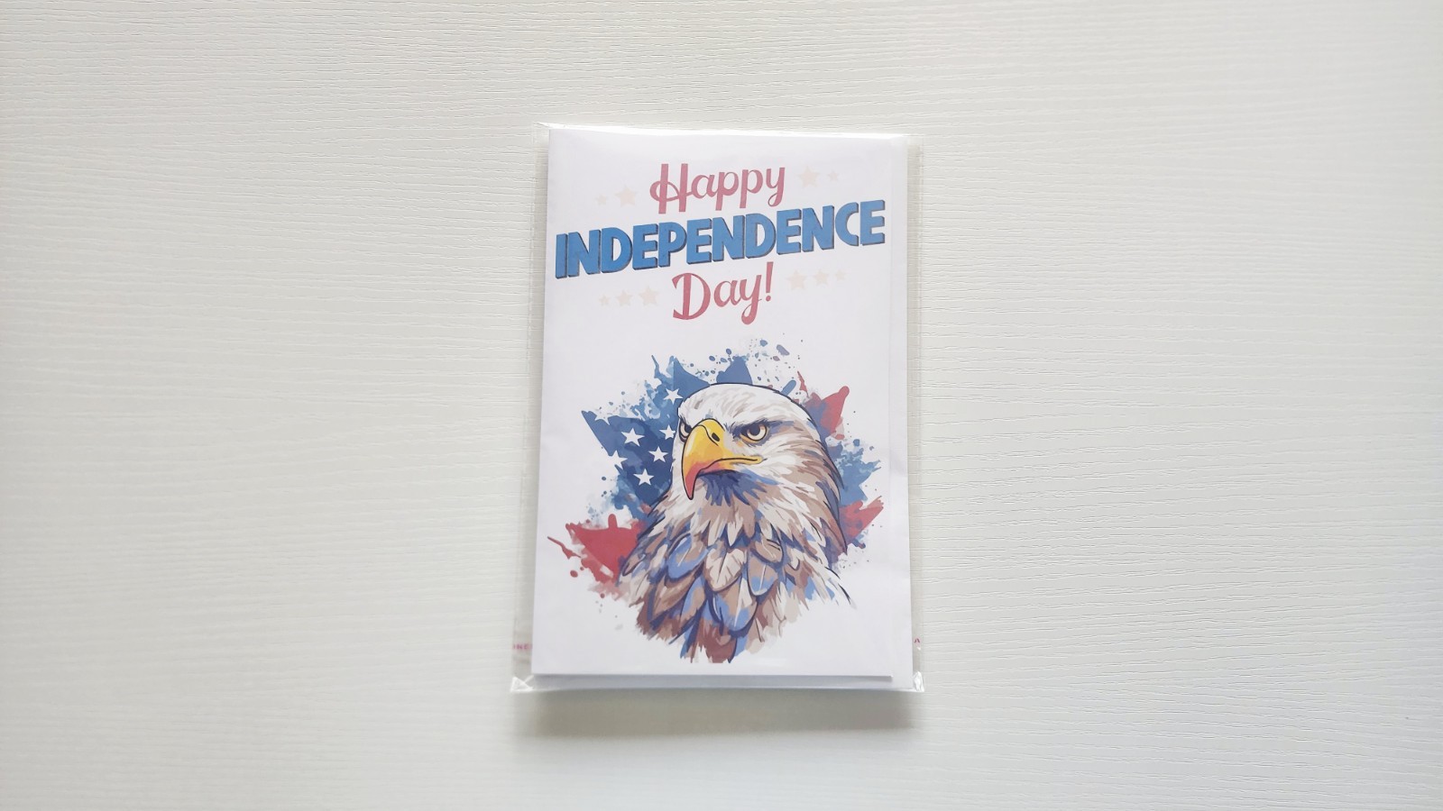 Patriotic Eagle Greeting Card, Independence Day Card, 4th of July Card, USA Card