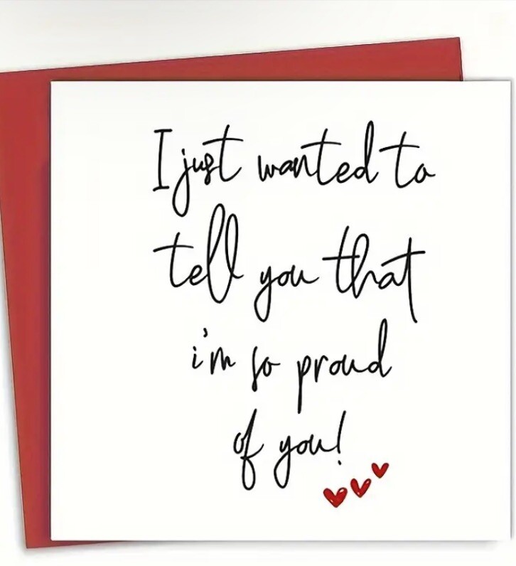 I’m So Proud Of You 4×4 Flat Glossy Printed Card & Envelope Bouquet NOT FOLDED