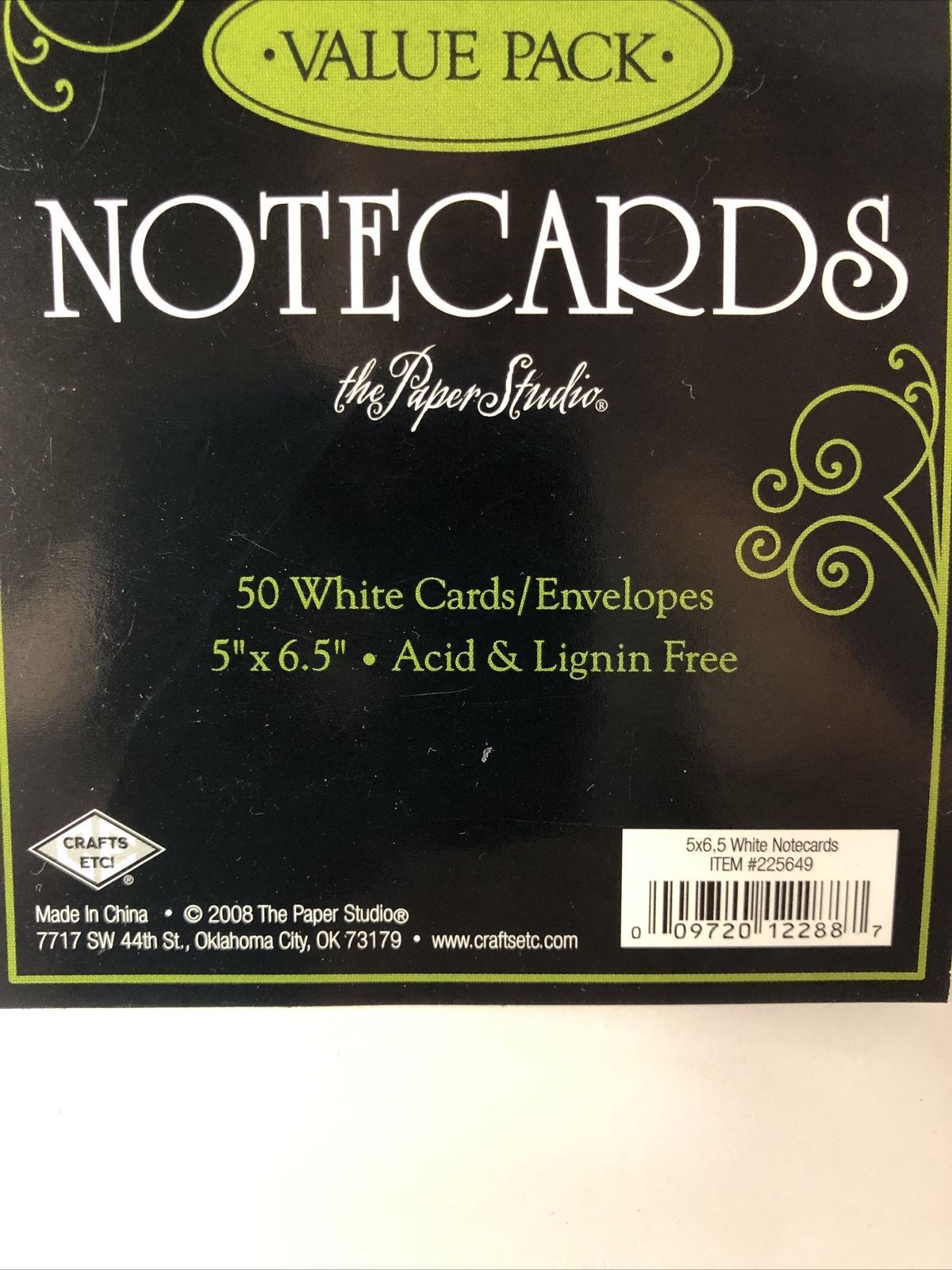 Blank Notecards And Envelopes 50 White 5”x6.5” By Paper Studio New Sealed