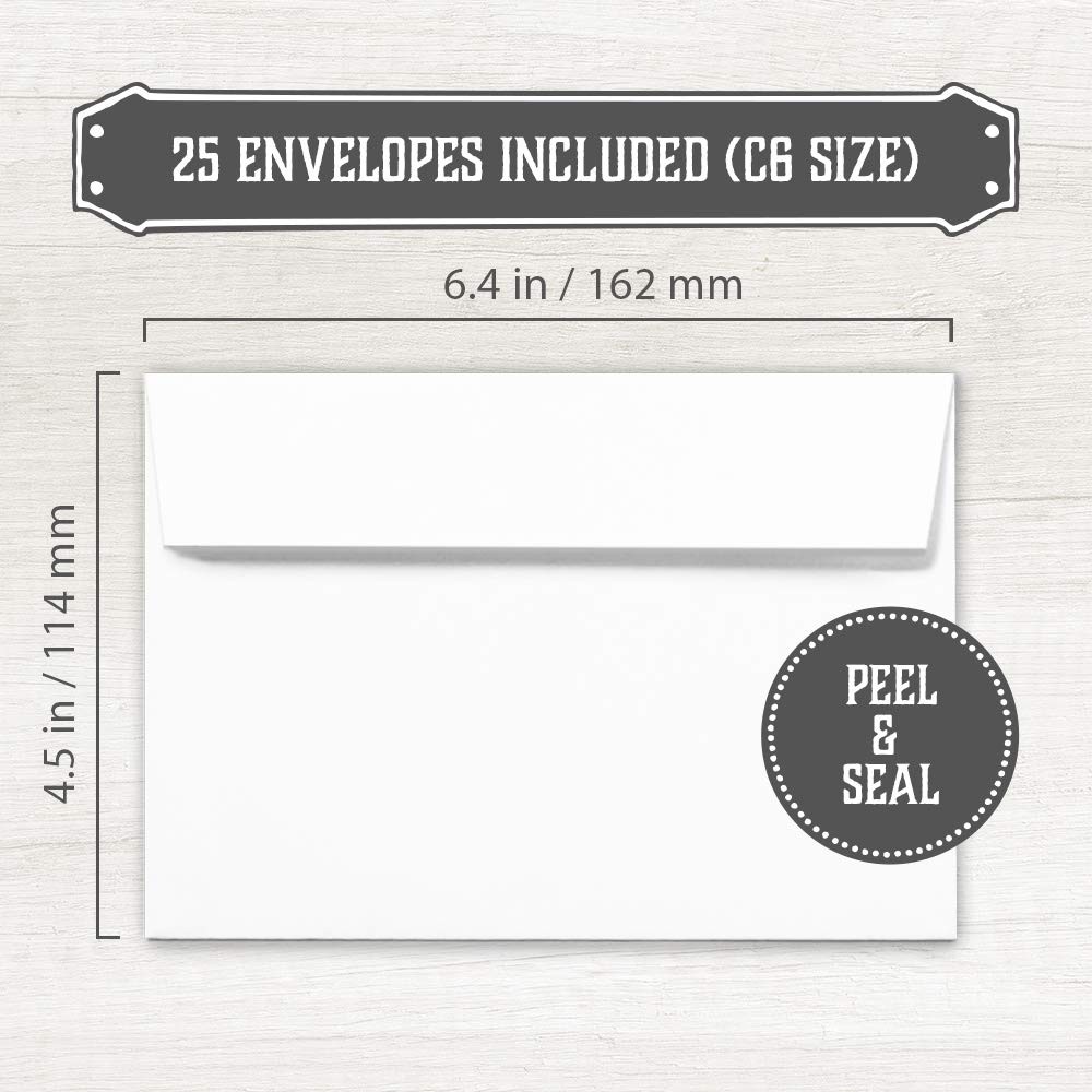 25 PCS Bridal Shower Invitation Envelope Floral FillIn Style Wedding Party