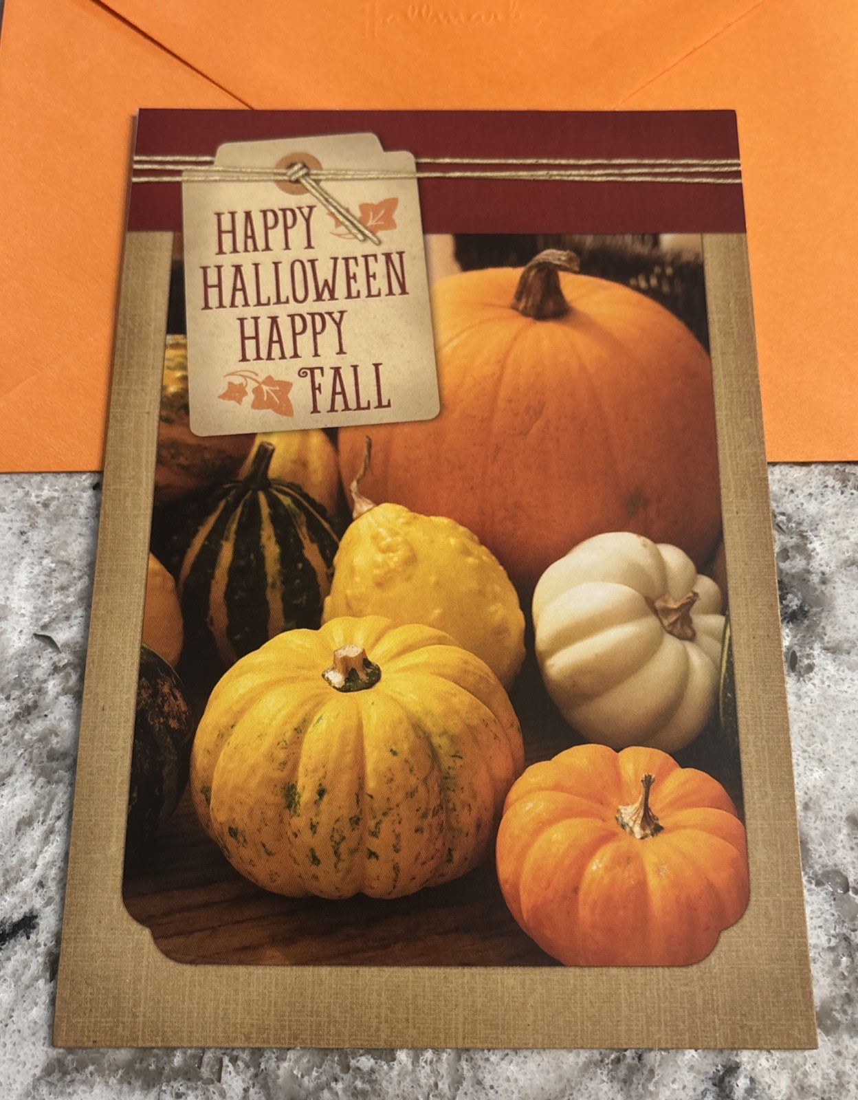 Happy Halloween Happy Fall Pumpkins 5”x7” Hallmark Greeting Card
