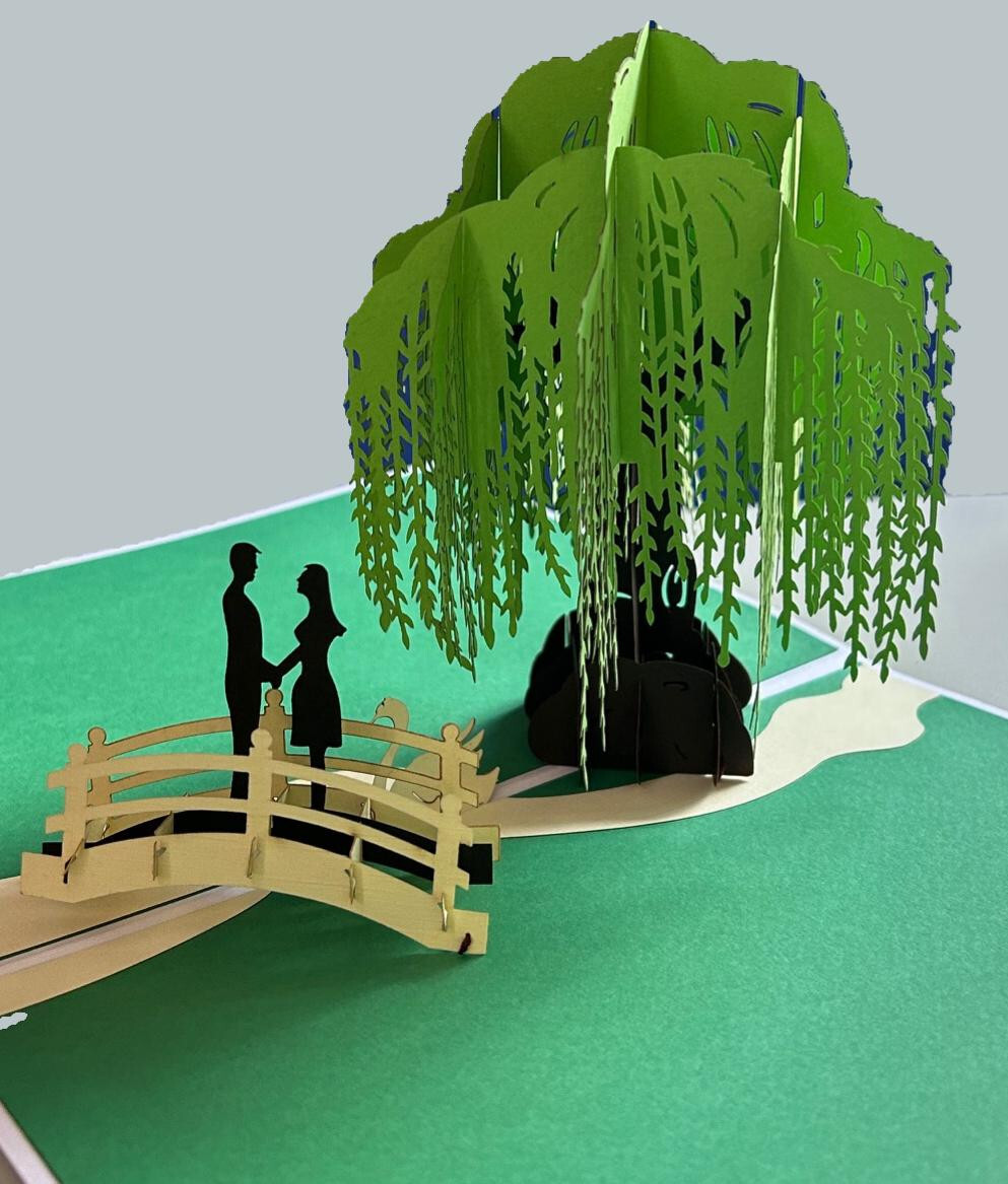 3D Pop-Up Greeting Card Handcrafted Love Couple Engagement Wedding Aniversery