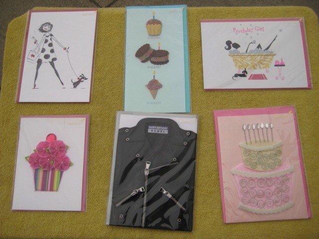 Lot of 6 PAPYRUS Birthday Cards new sealed # M