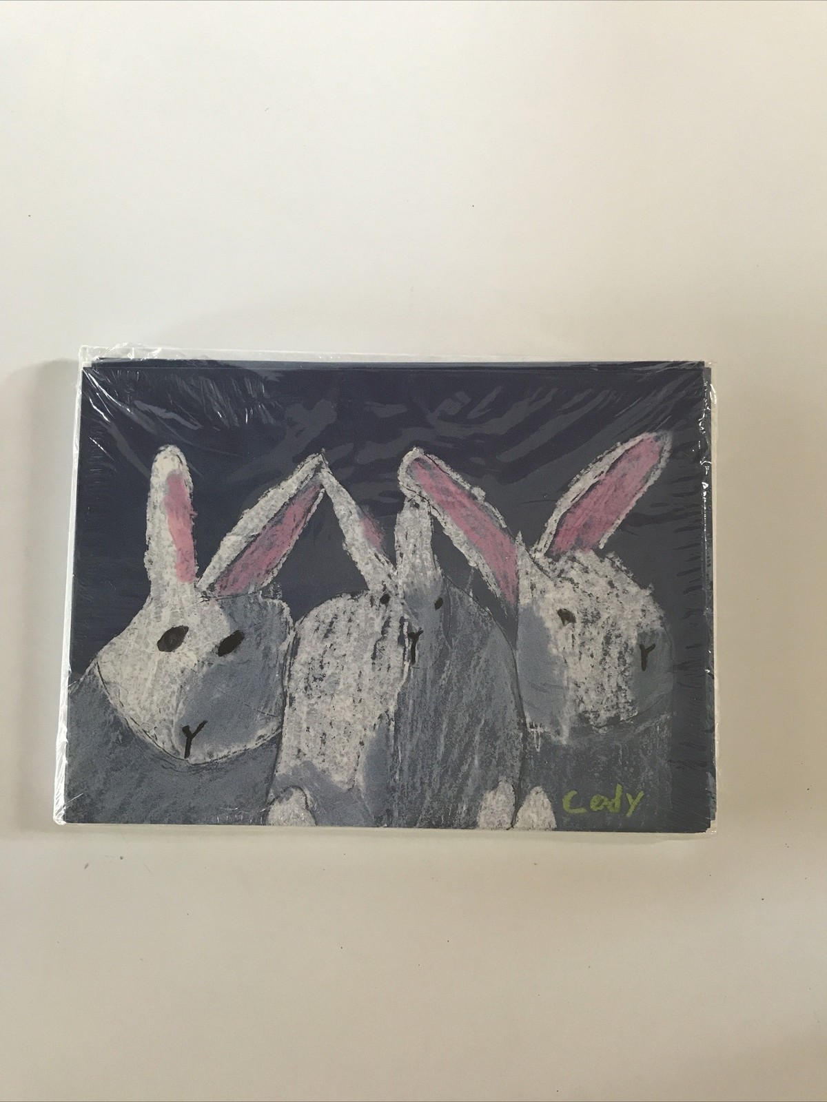 Set/10 Cards, 11 Envelopes M.D. Anderson Children’s Christmas Card Bunny Rabbits