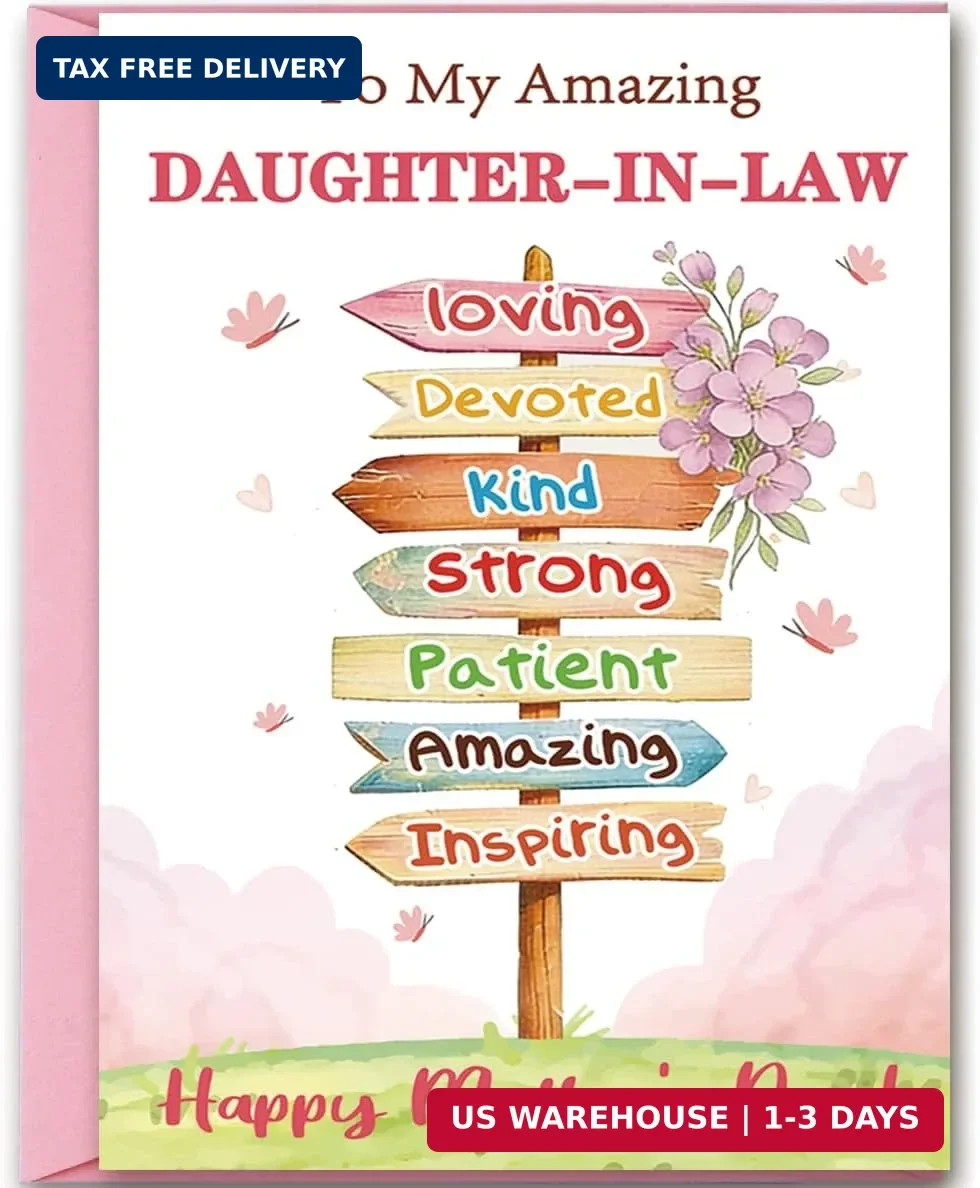 Daughter-in-law Mothers Day Card, Happy Mother’s Day Cards Gifts for Daughter-in