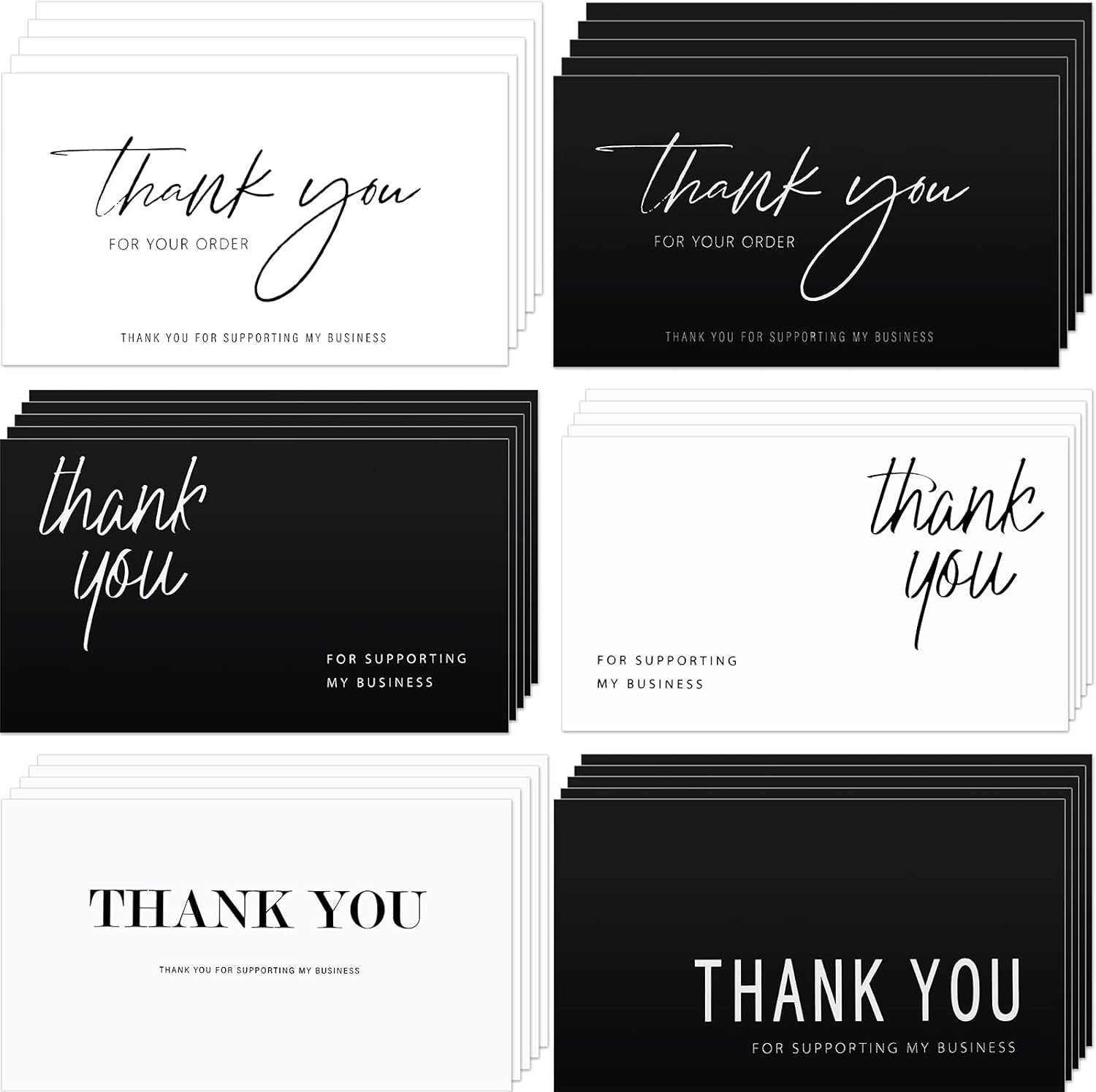 120 Pieces Thank You for Your Order Cards Customer Appreciation Note Cards