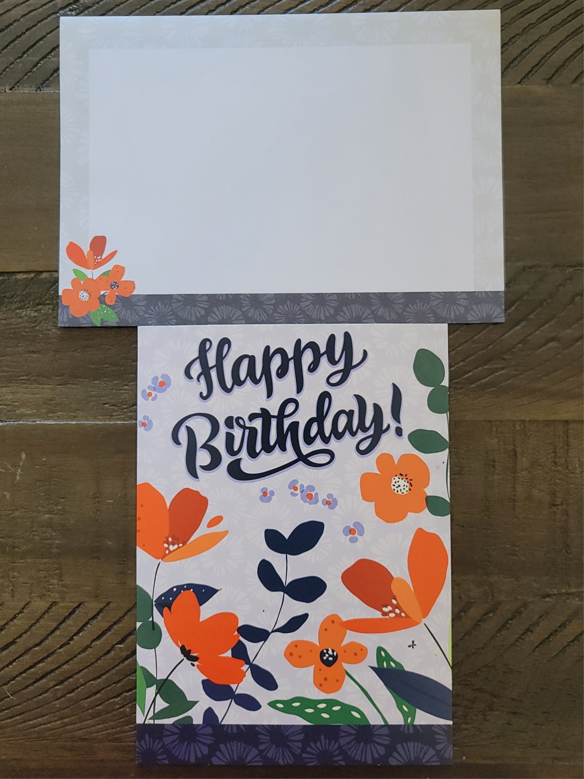 Unknown Brand Floral Happy Birthday Card Memories With Envelope