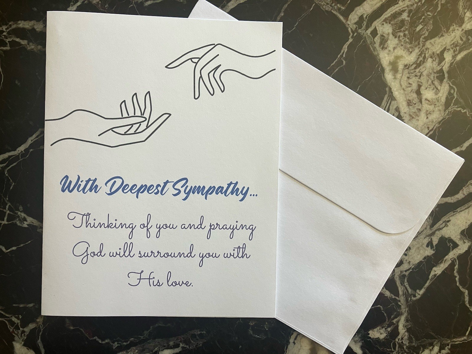 Christian Sympathy Cards – Religious Bereavement with KJV Scriptures & Envelope
