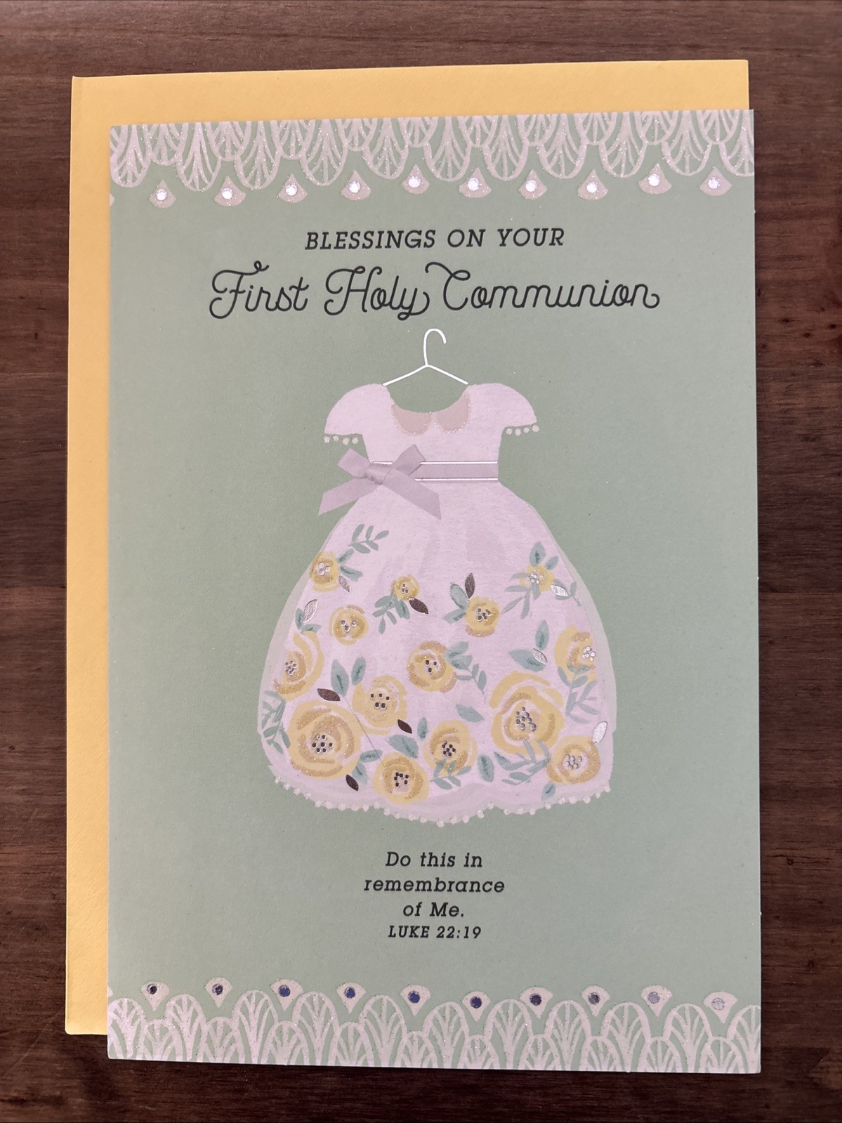 First Holy Communion Card For Girl By DaySpring “Do This In Remembrance Of Me”