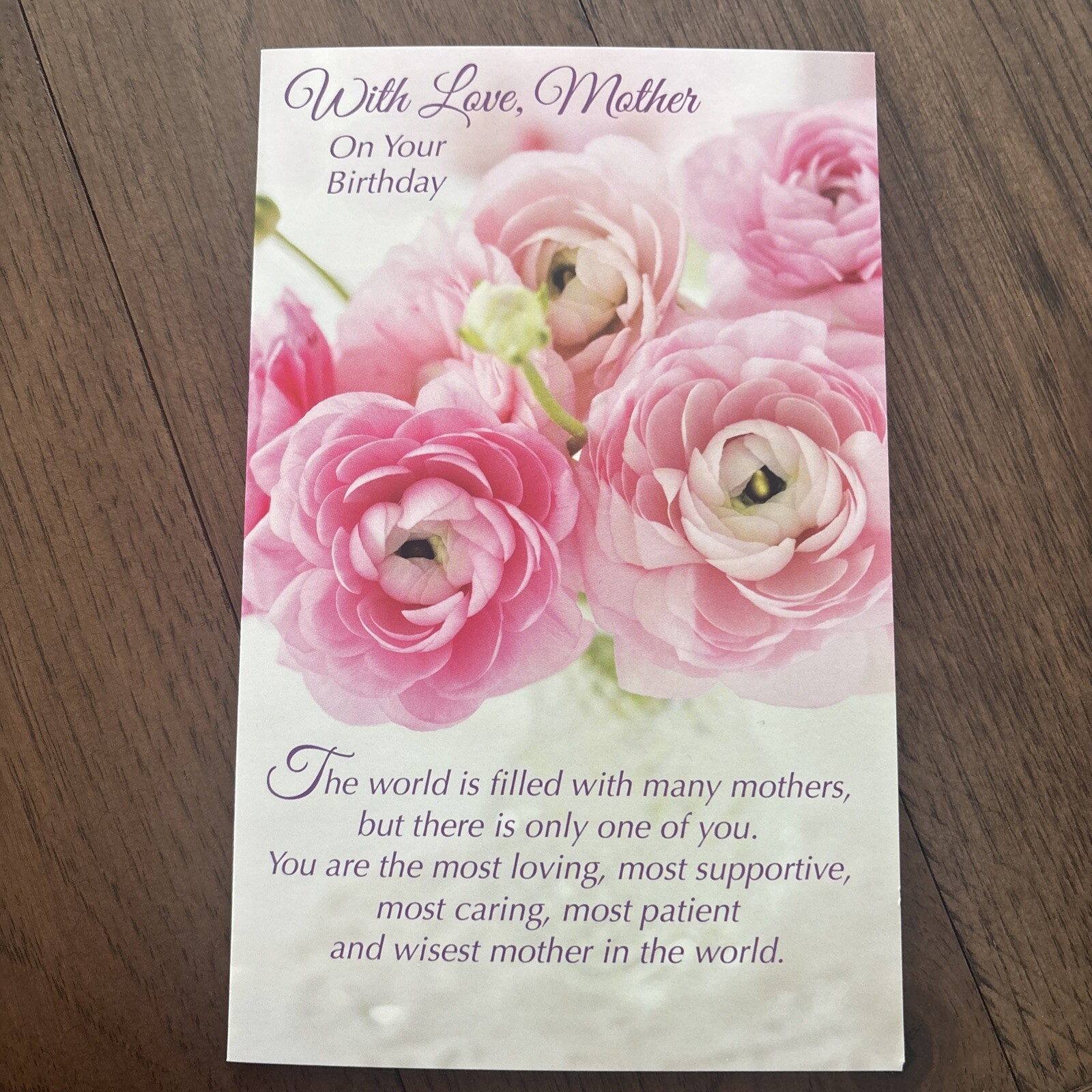 Birthday Mother With Love Grateful Caring 5’x7.75″ Stockwell Greeting Card