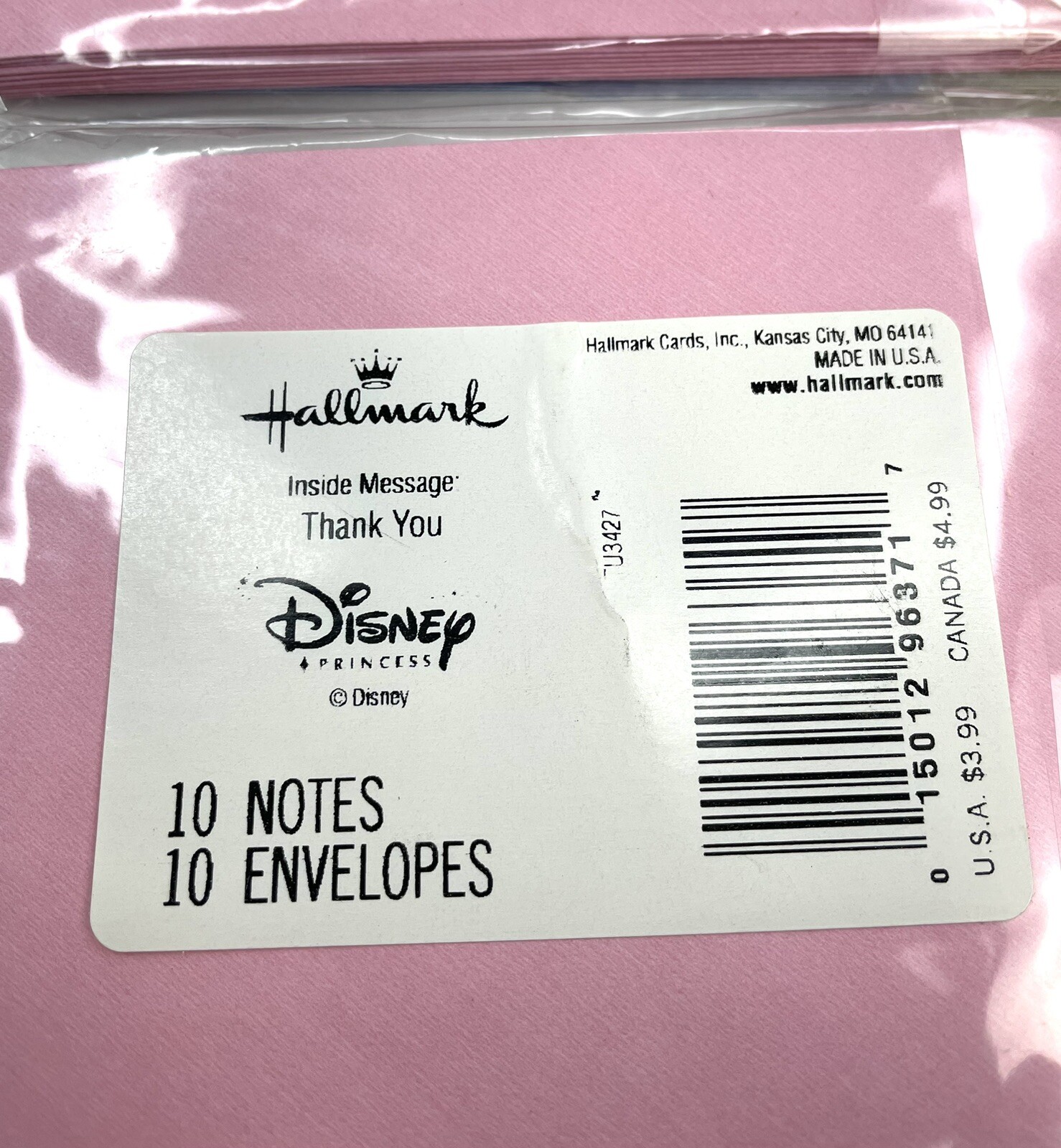 Hallmark Disney Peanuts THANK YOU Note Cards 4 10-Packs Princess Mickey Snoopy