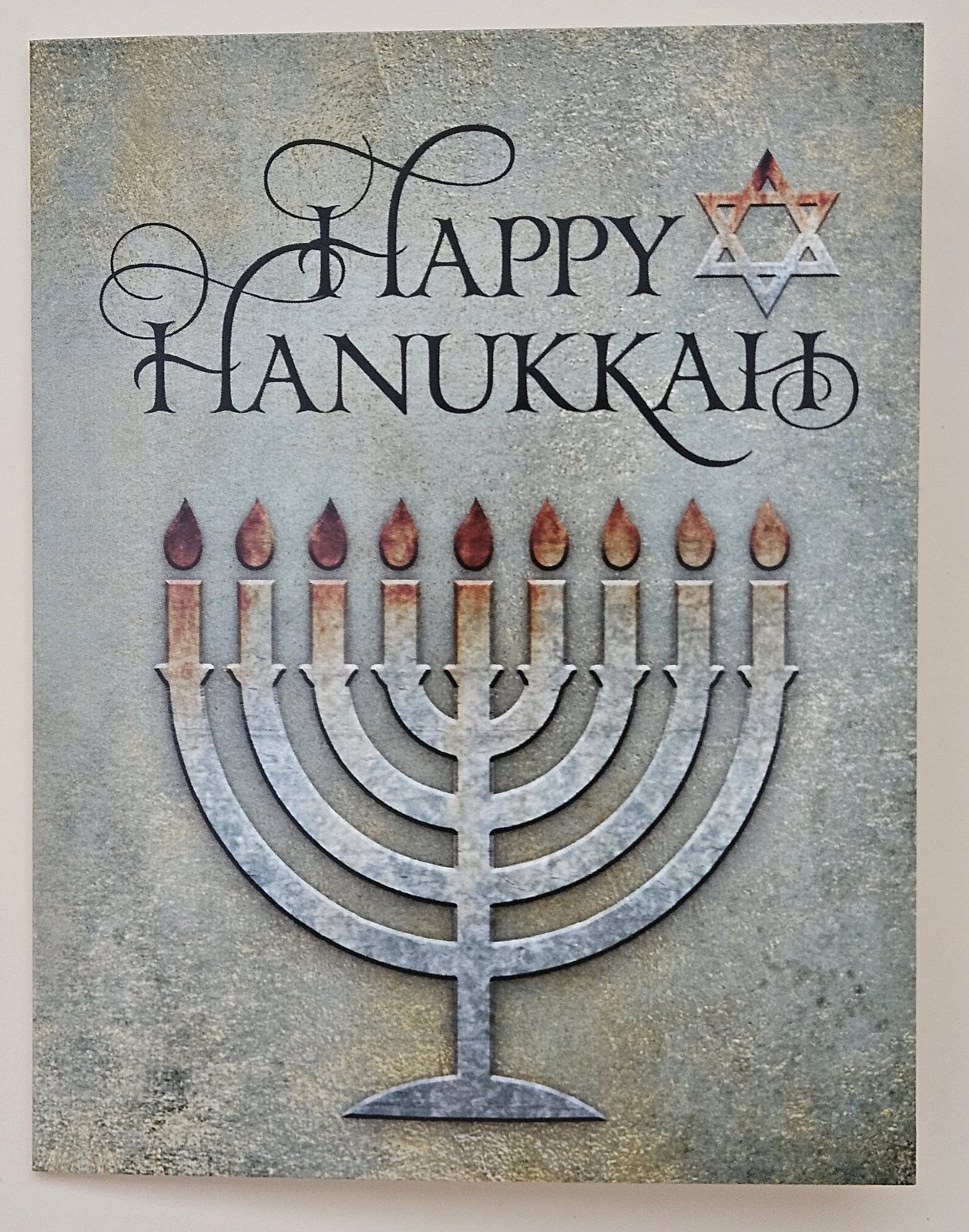 Happy Hannukah / Greeting Card (incl. Envelope 4×5.12″)