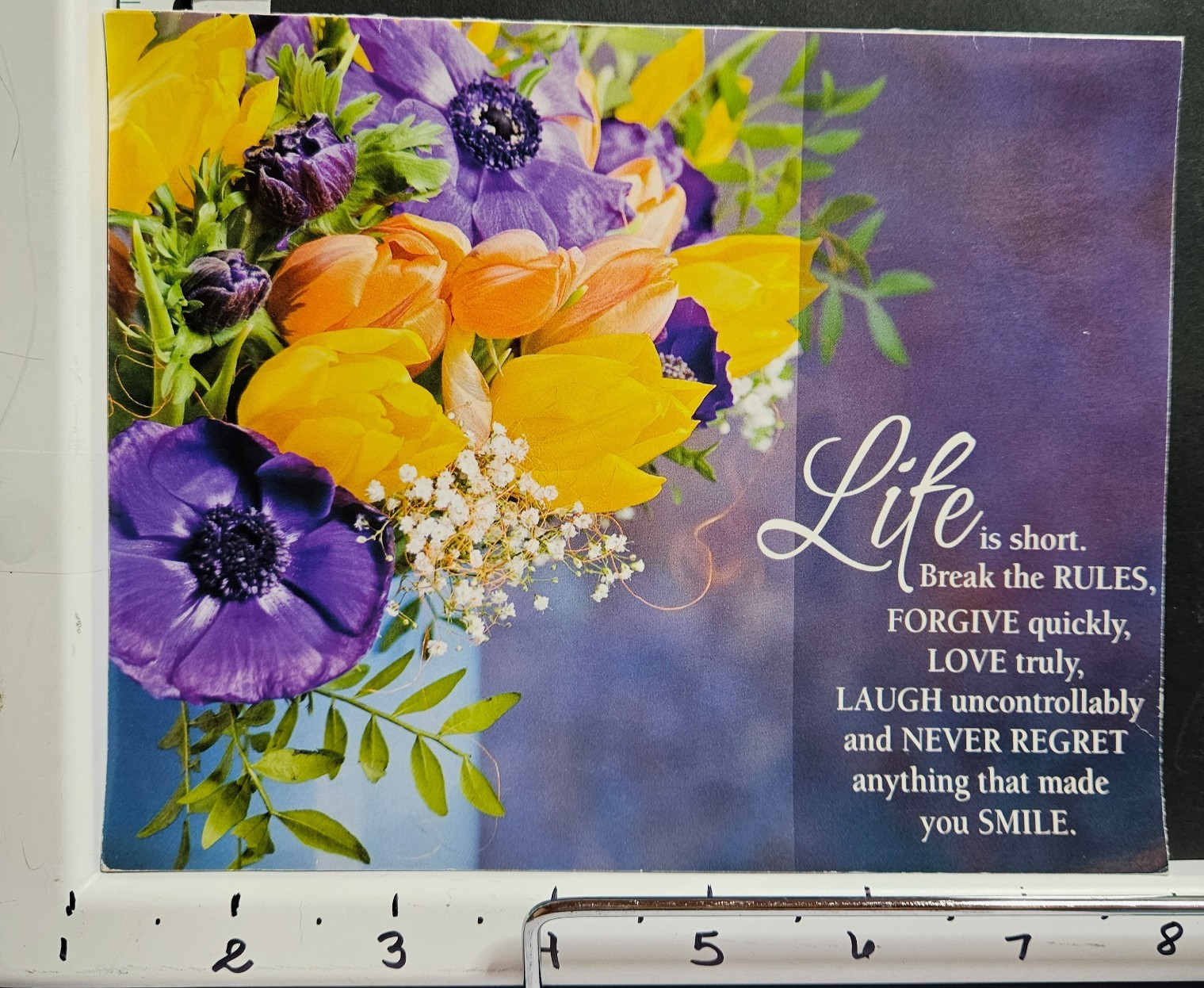 YOU MAKE ME SMILE! JUST WANTED TO RETURN THE FAVOR. Greeting Card 7″ X 5.5″