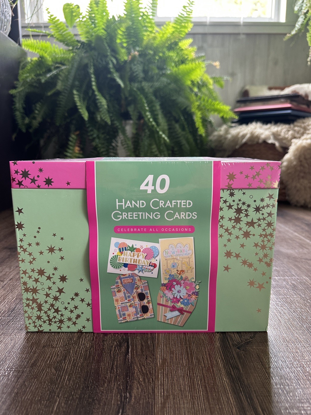 All Occasions Greeting Cards Collection with Envelopes & Storage Box, 40-count