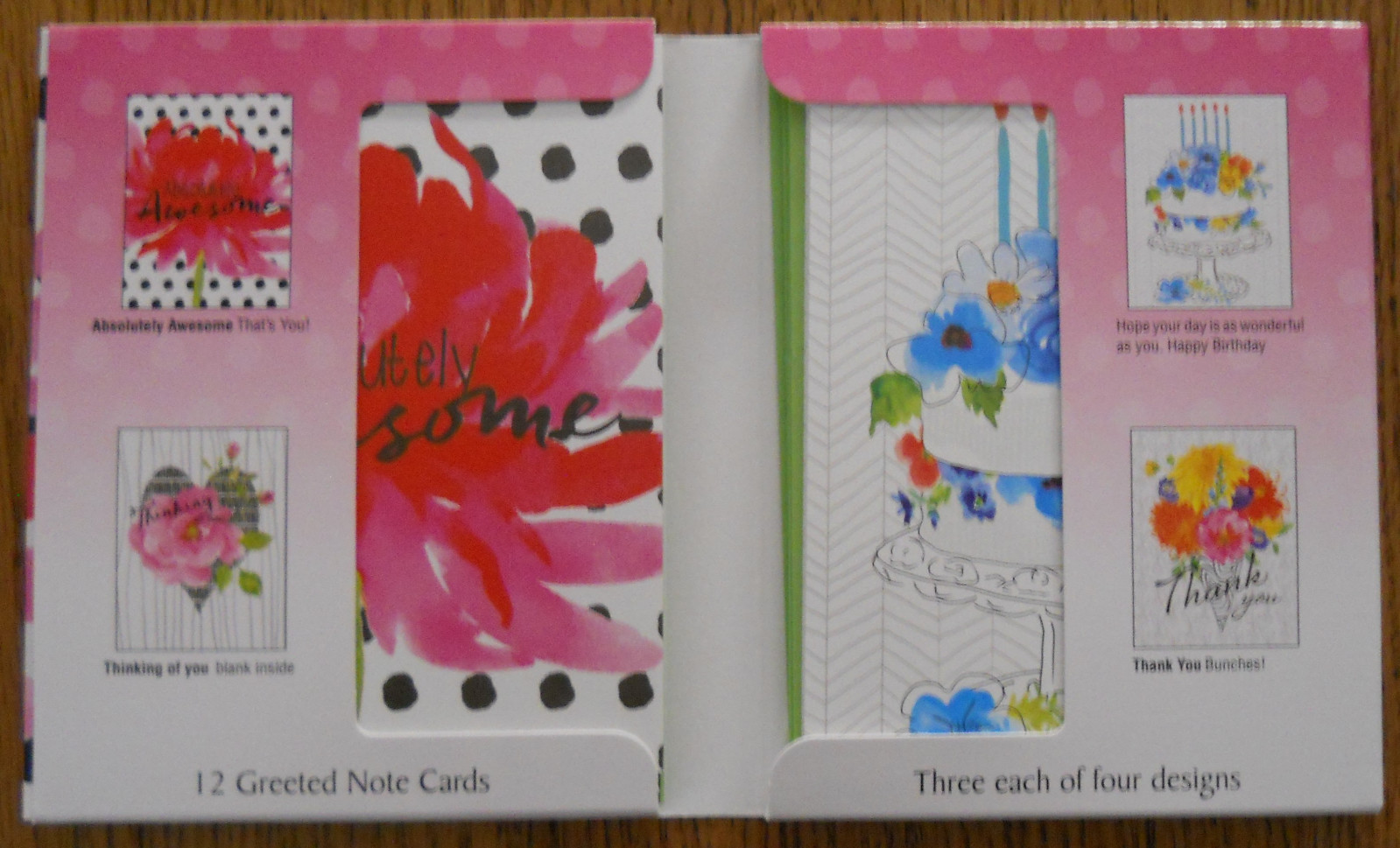 12 Leanin Tree Greeted Cards FULL COLOR, BRILLIANT BLOOMS, FLOWERS,Bright,Cheery