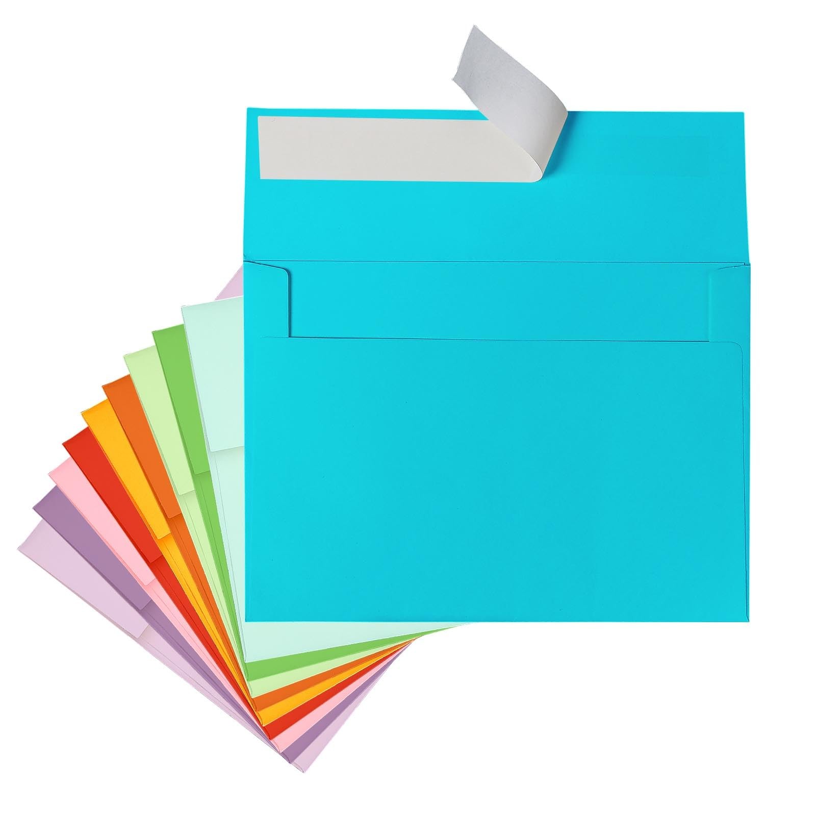 50 PCS 10 Colors A7 5.25×7.25 Inch Self Seal Envelopes 120 GSM Greeting Card