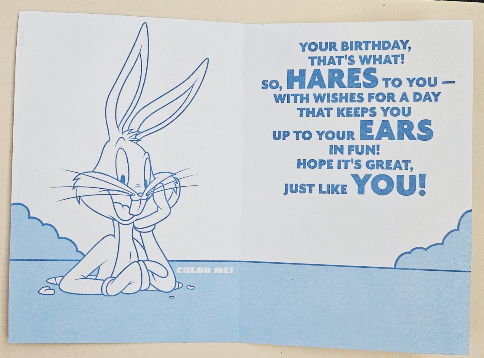 Happy Birthday / Looney Tunes Greeting Card (incl. Envelope 5×7″)